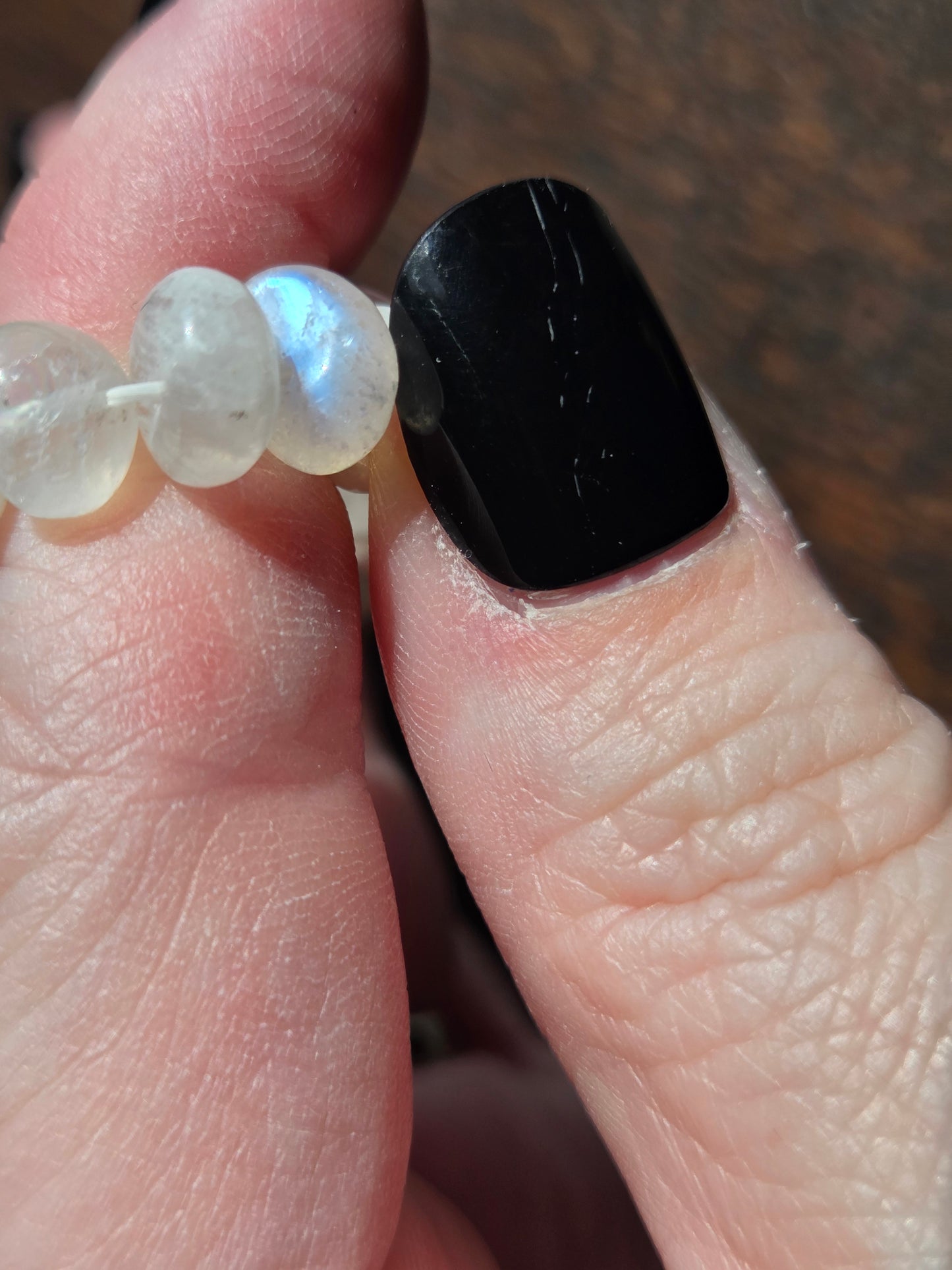 Bracelet, Rainbow Moonstone Chip