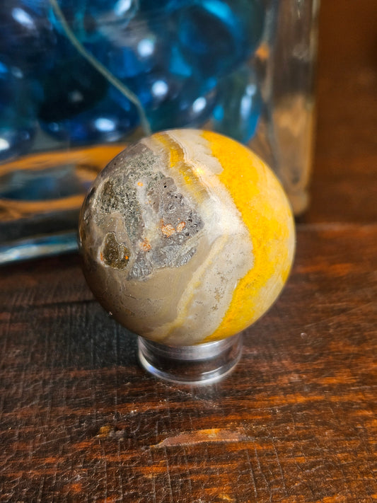 Bumble Bee Jasper Small Sphere