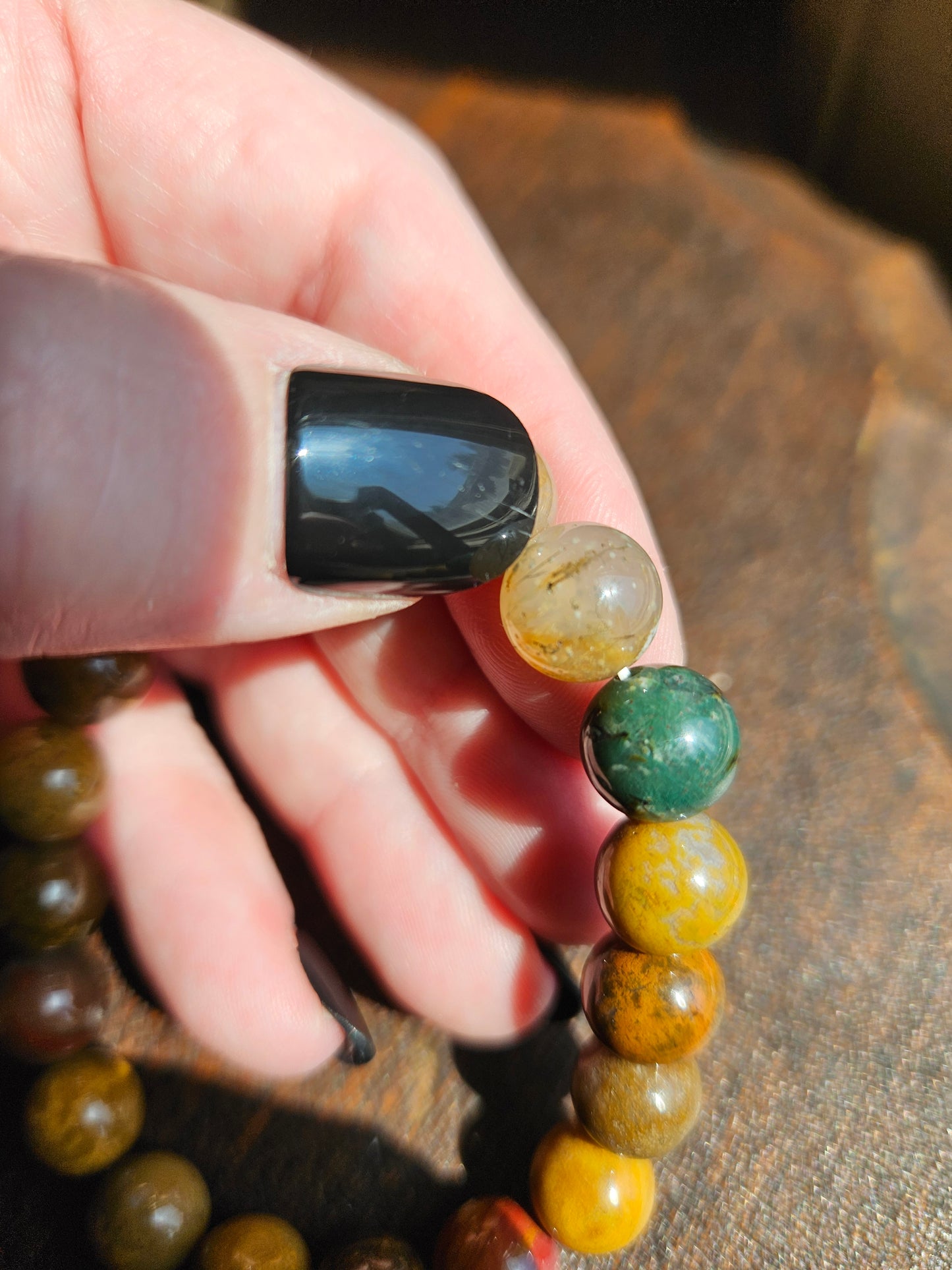 Bracelet, Mixed Jasper/Quartz