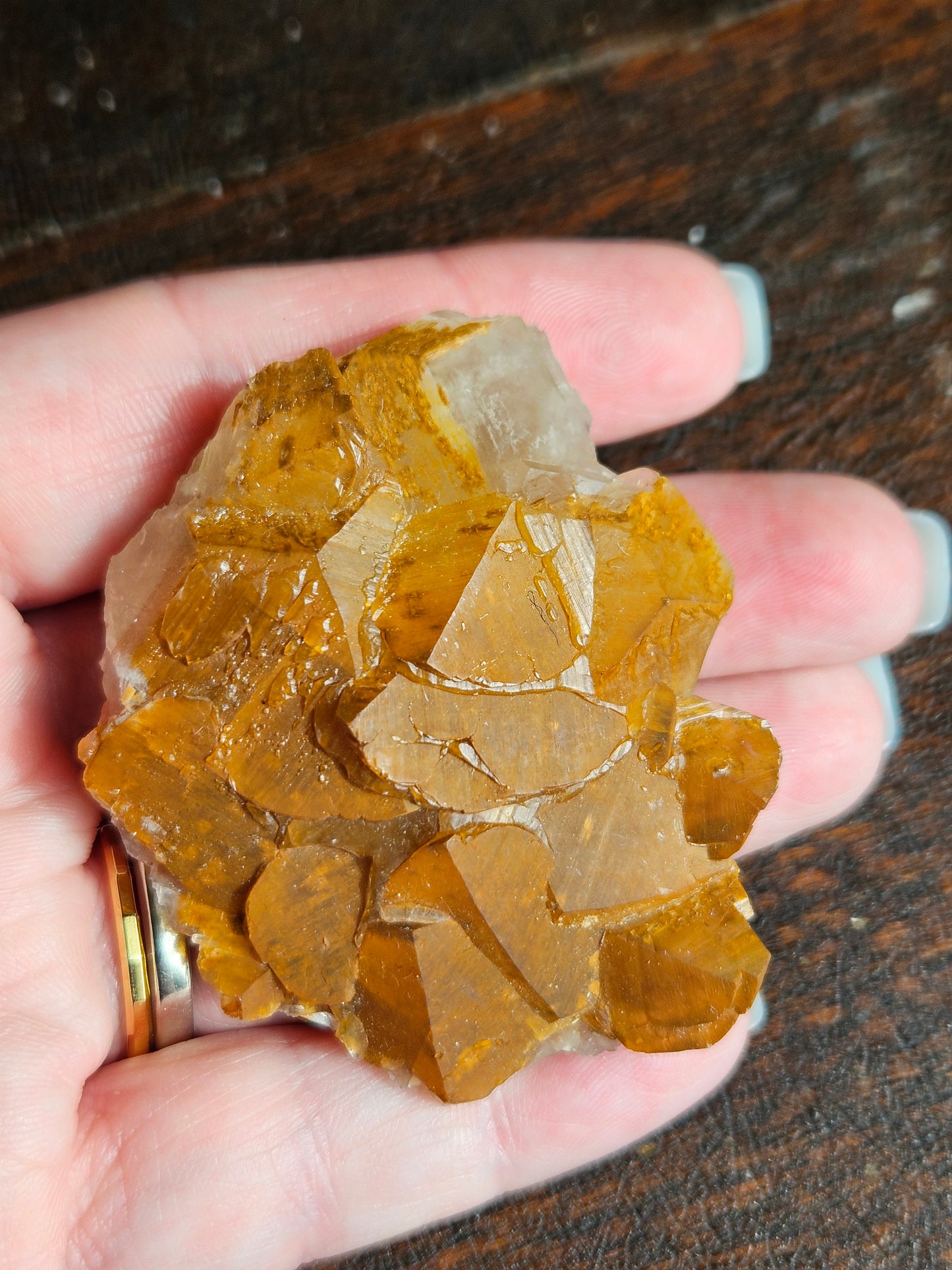 Calcite Cluster Daye Locale — Tabular Golden Blades