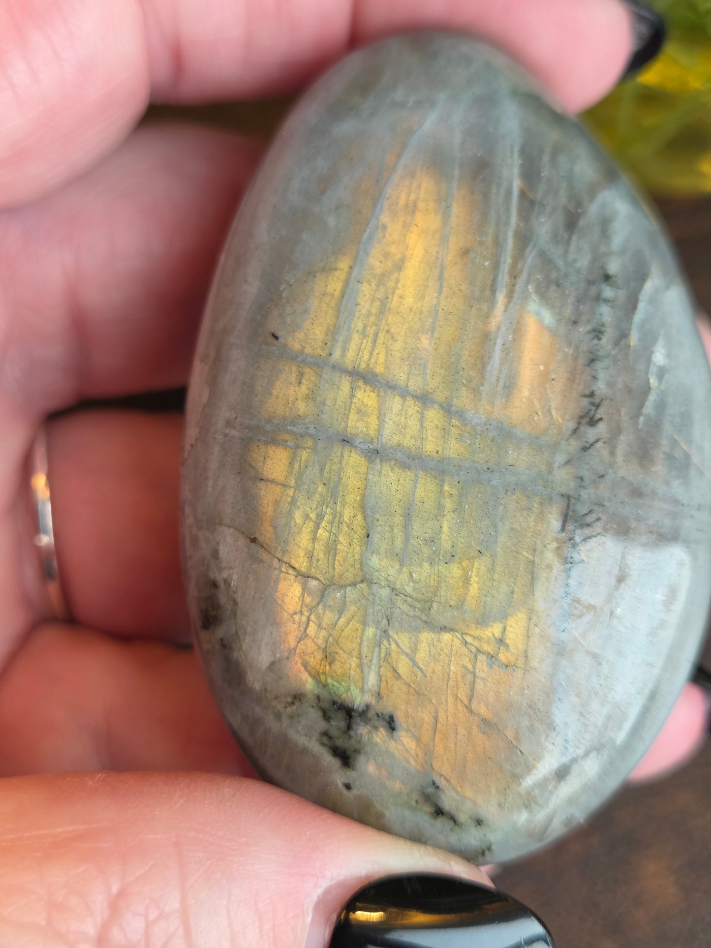 Labradorite Sunset Orange Gold Chartreuse C