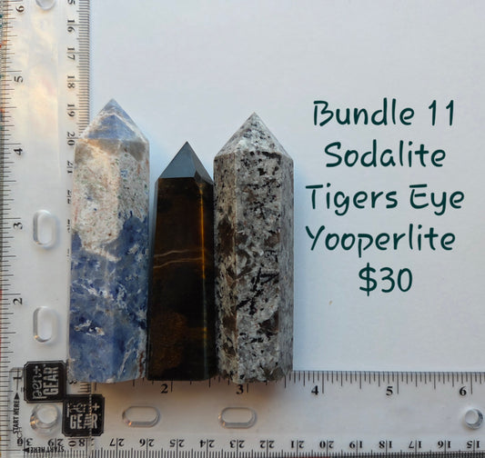 Bundle 11- Sodalite, Tigers Eye, Yooperlite