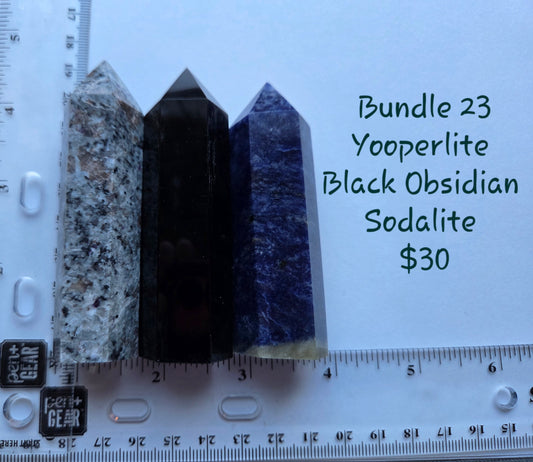 Bundle 23- Yooperlite, Sodalite, Black Obsidian