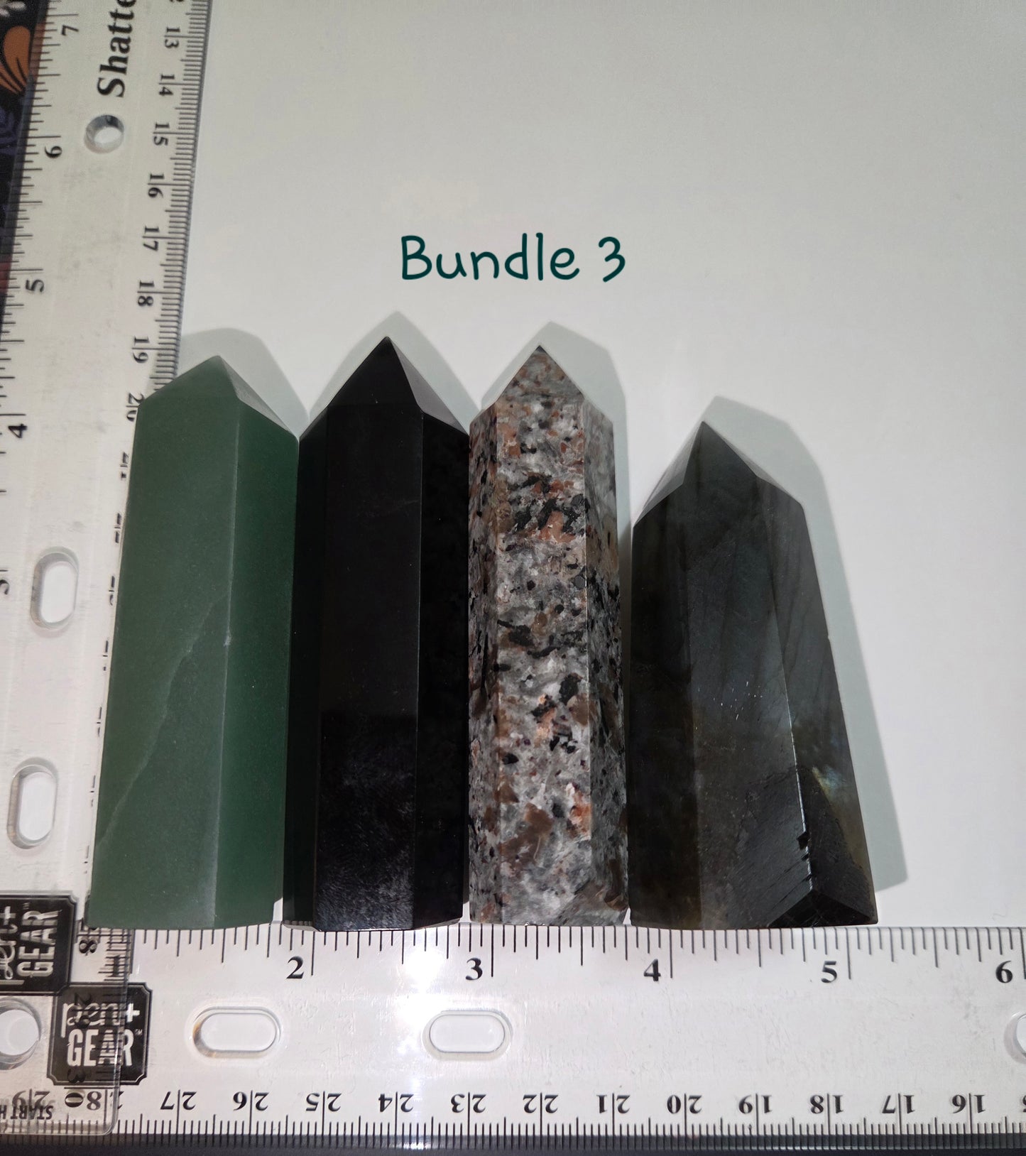 Bundle 3- Green Aventurine, Black Obsidian, Yooperlite, Labradorite
