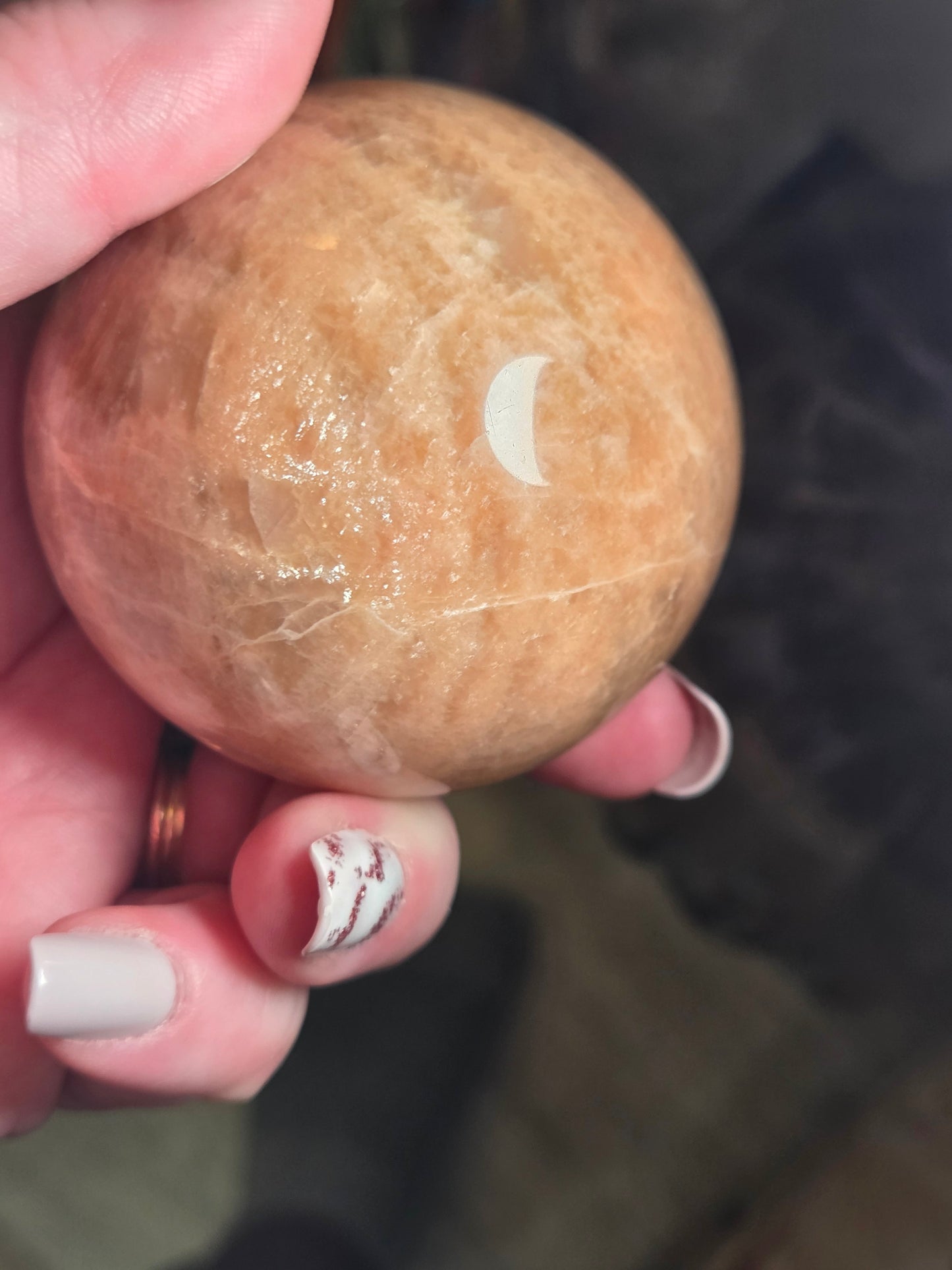 Moonstone Peach Sphere F