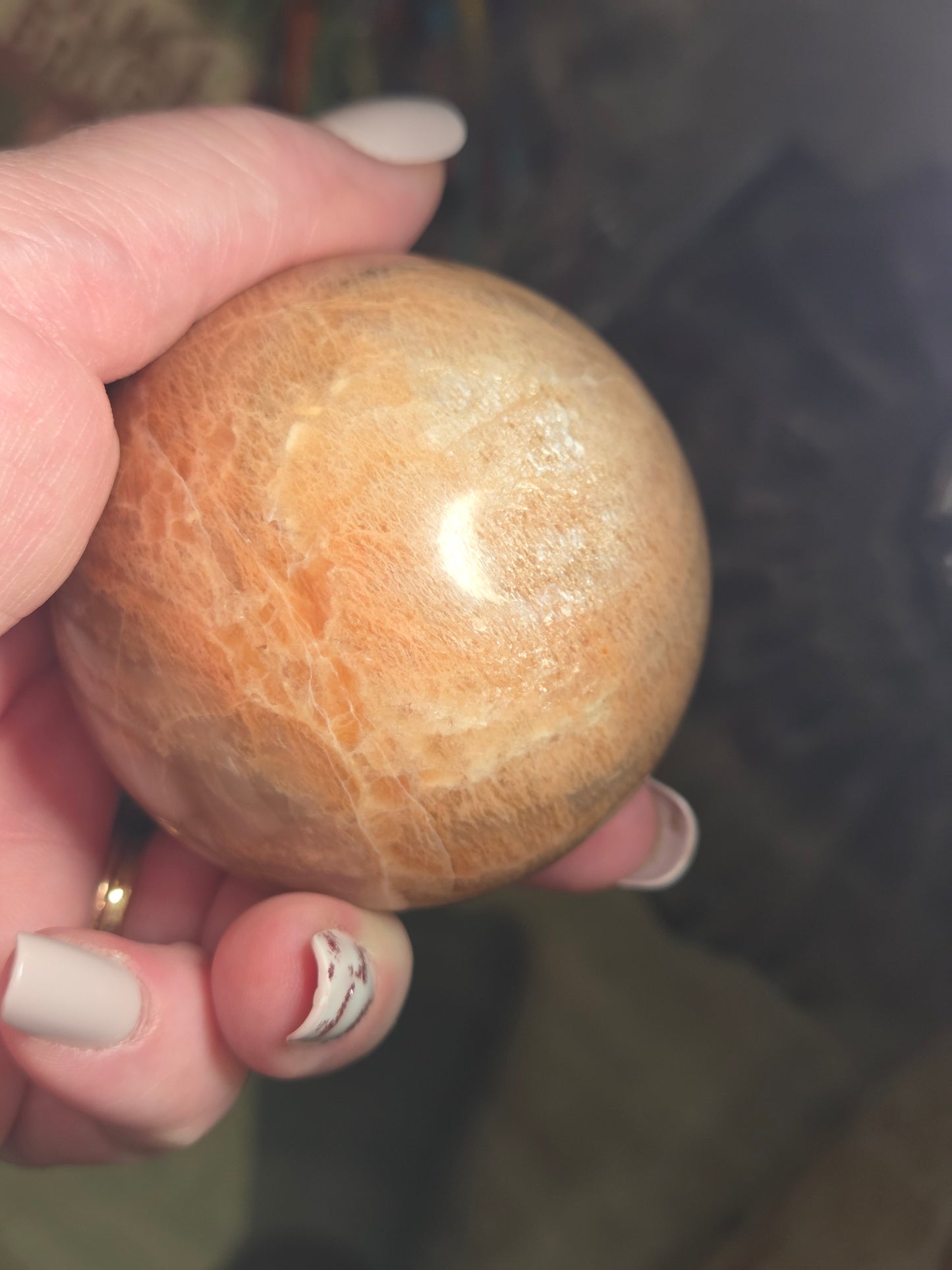 Moonstone Peach Sphere F