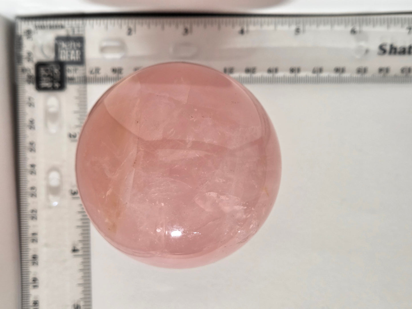 Rose Quartz Sphere D 6 point star