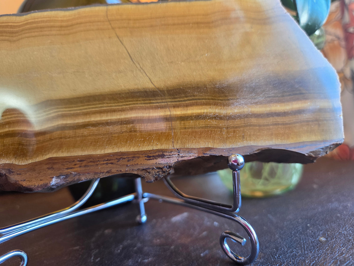 Live Sale- 04/07/26-Kelly- Tiger Eye Slab Large Polished and Rough