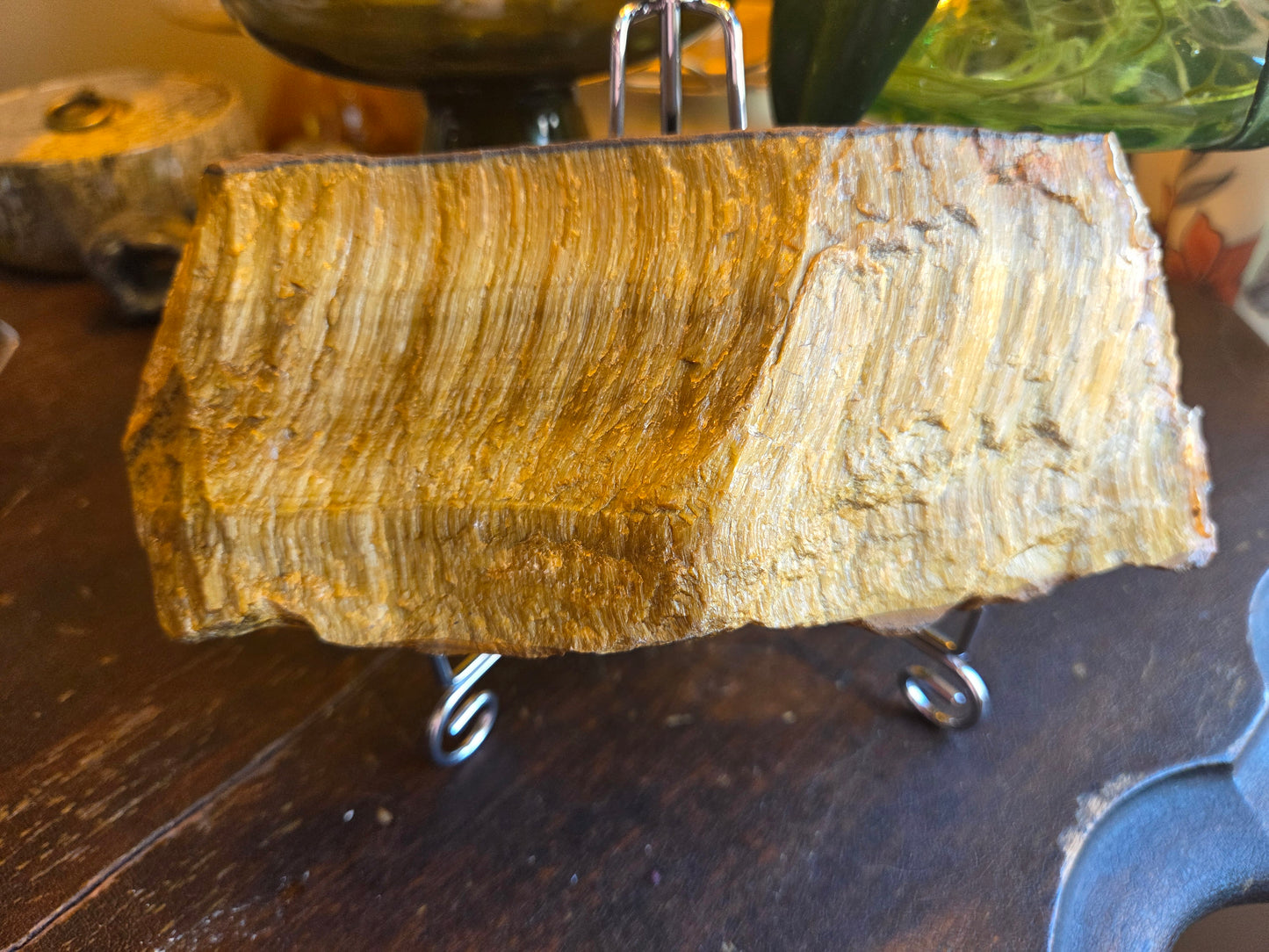 Live Sale- 04/07/26-Kelly- Tiger Eye Slab Large Polished and Rough