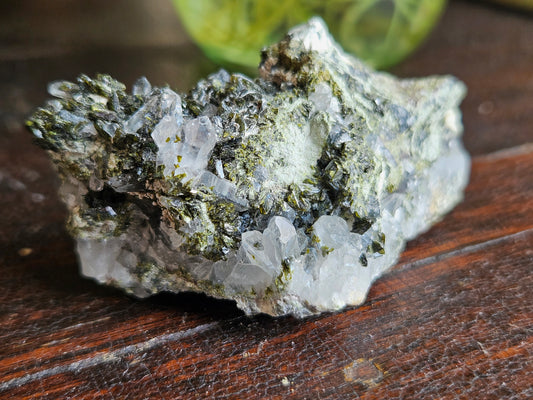 Epidote on Quartz