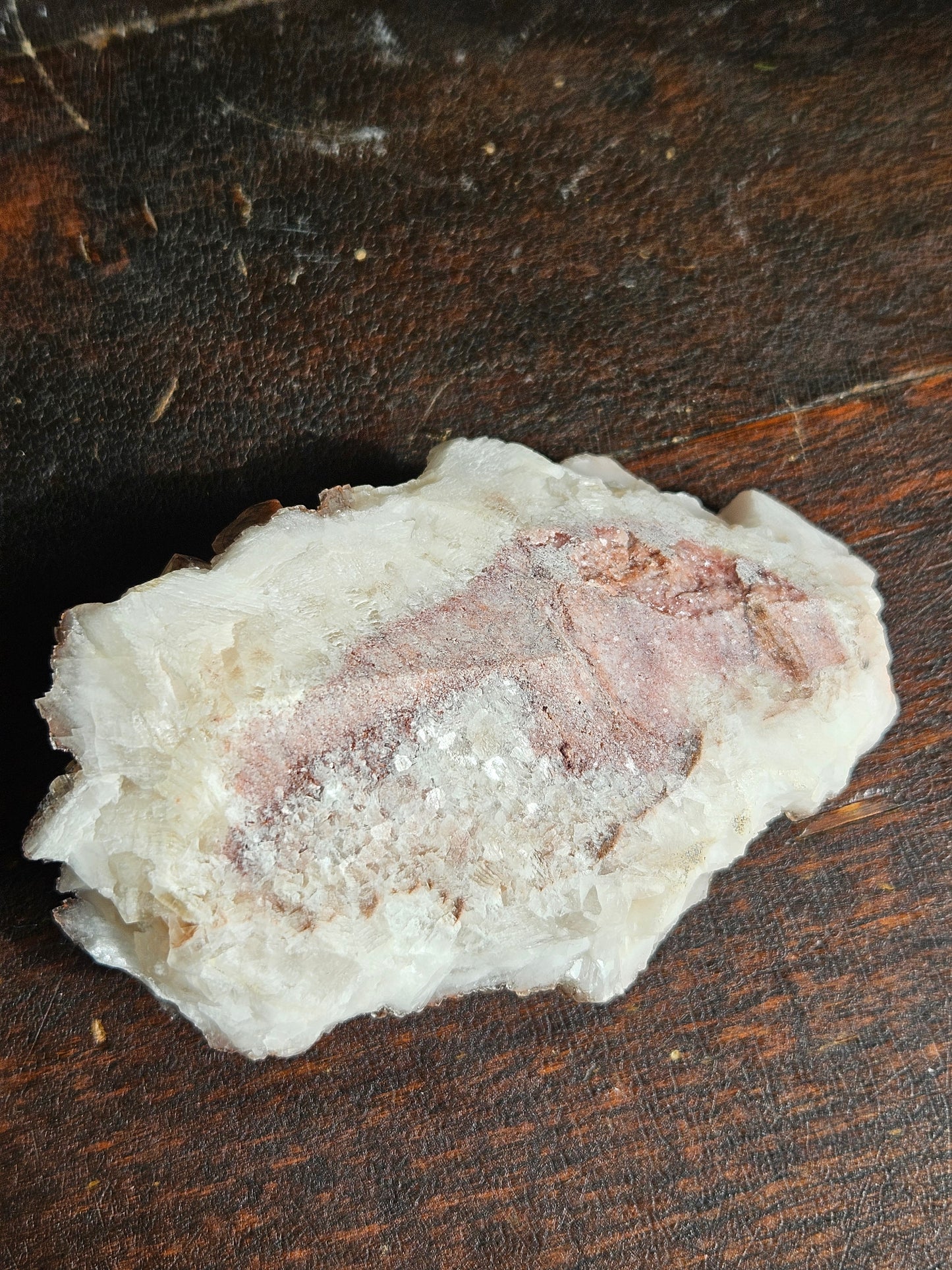 Calcite Cluster, Daye Locality — Iron Staining + Micro Pyrite — 11.9 oz