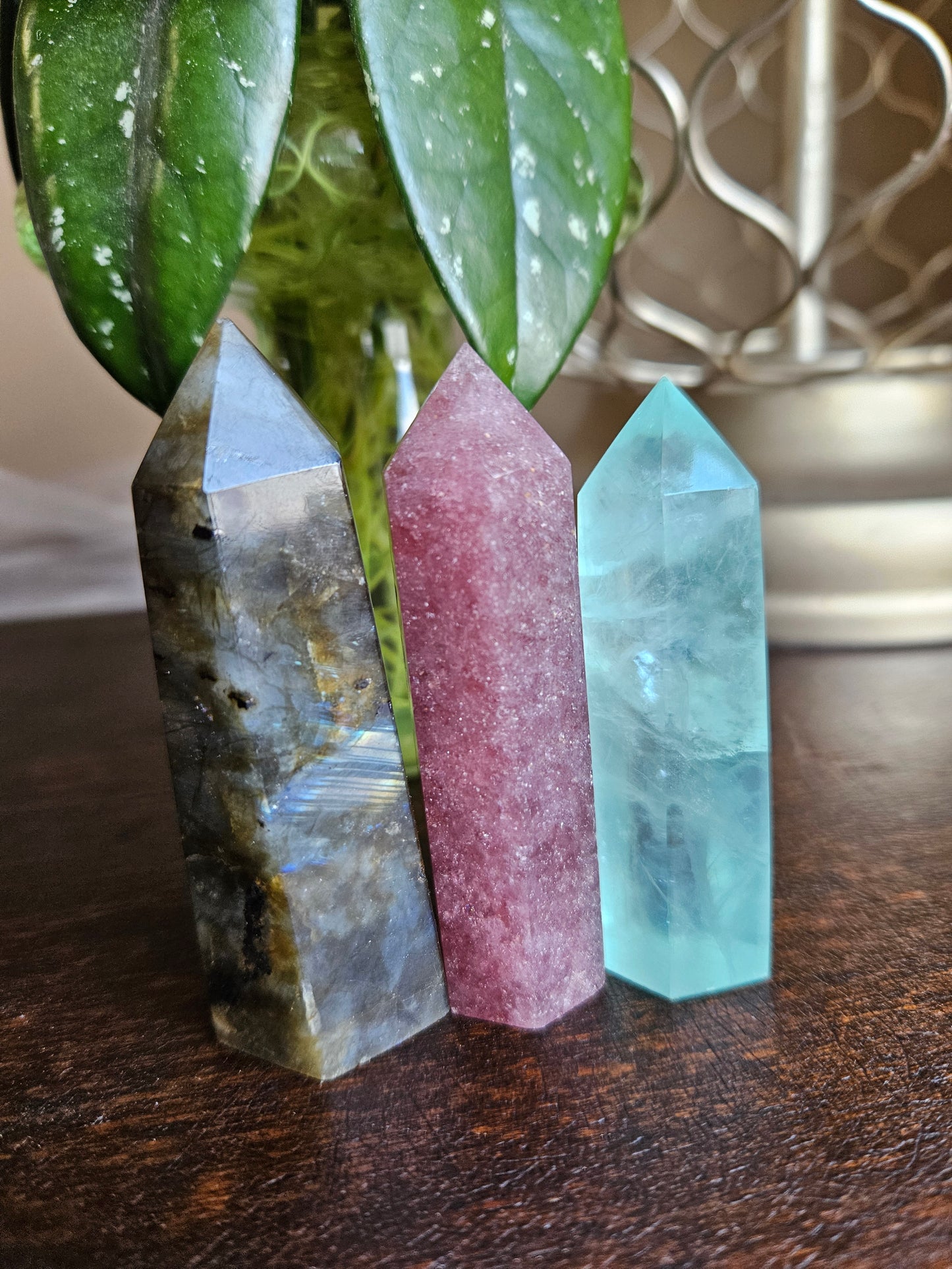 Bundle 21- Labradorite, Baja Blast Fluorite, Strawberry Quartz