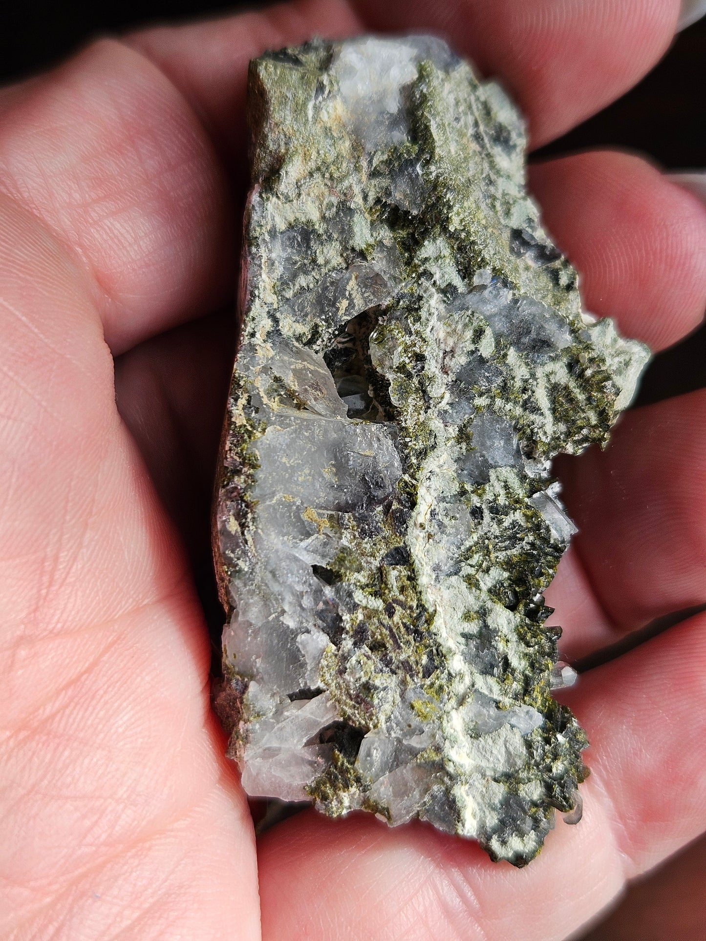 Epidote on Quartz