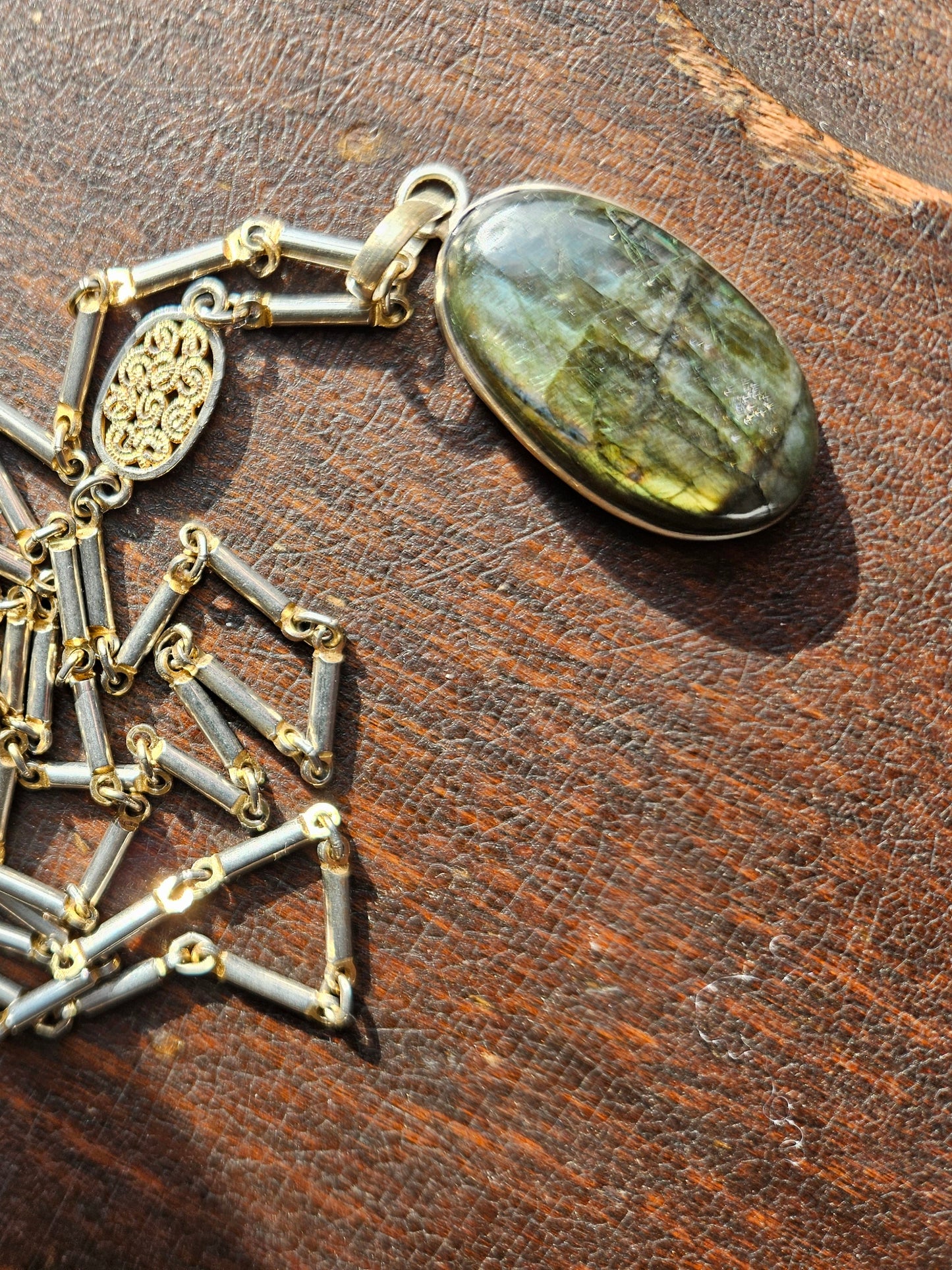 Labradorite Pendant Green