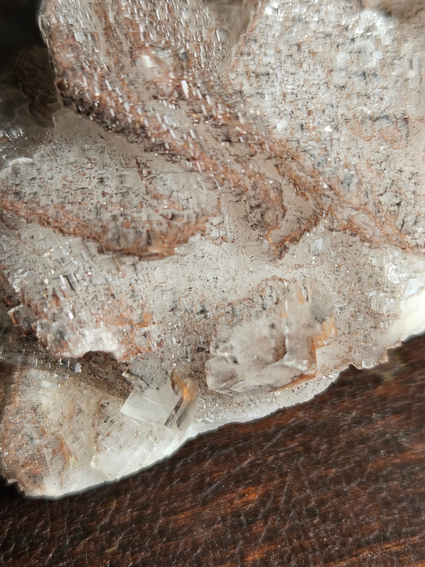 Calcite Cluster, Daye Locality — Iron Staining + Micro Pyrite — 11.9 oz