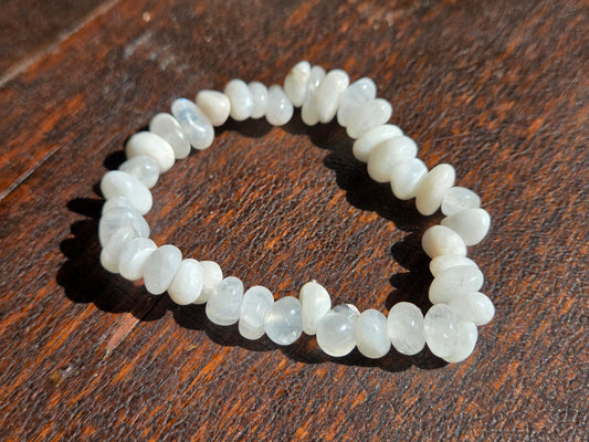 Bracelet, Rainbow Moonstone Chip