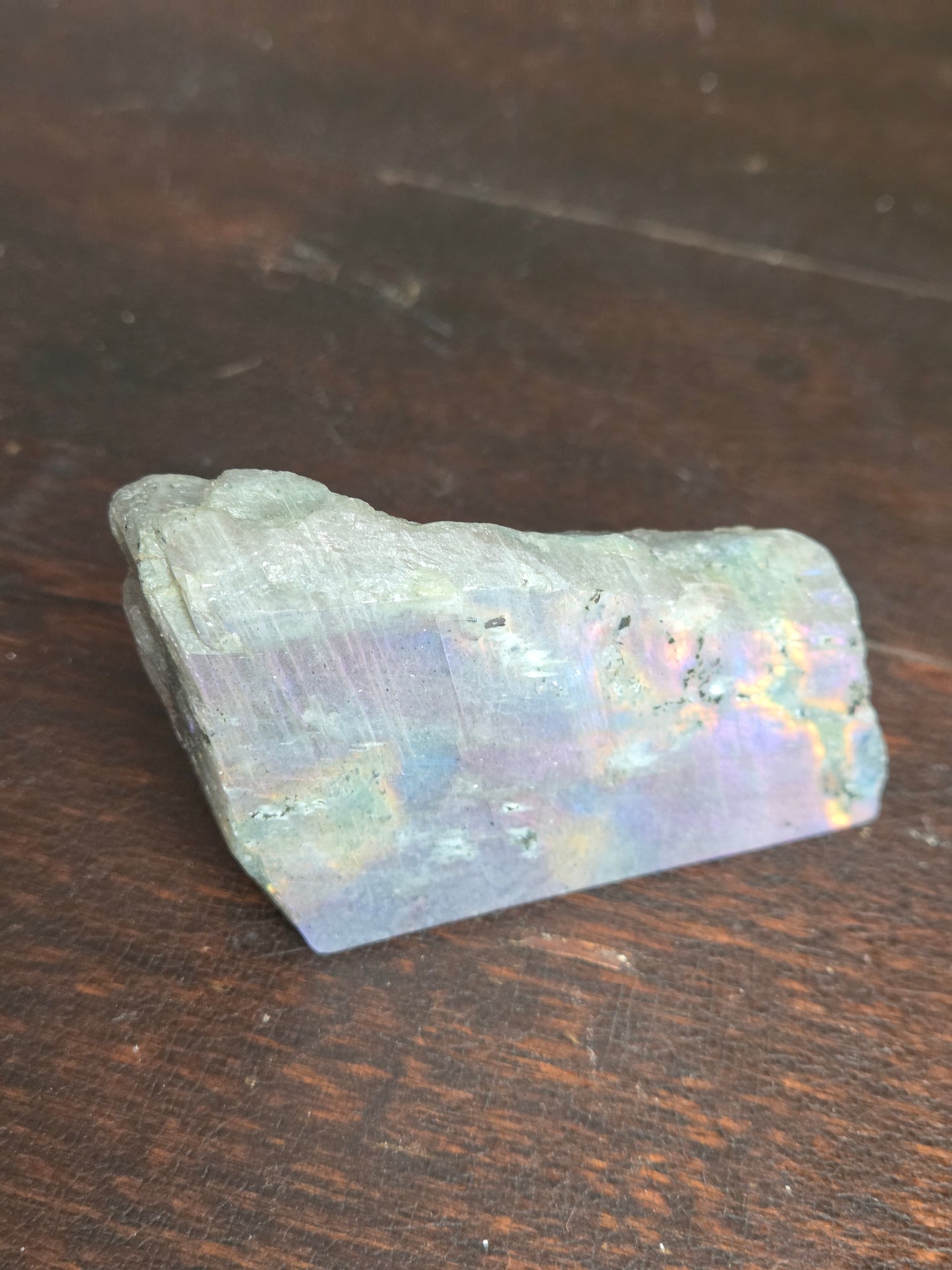Labradorite Freeform Flash B Purple, Pink, Blue, and Golden flash!
