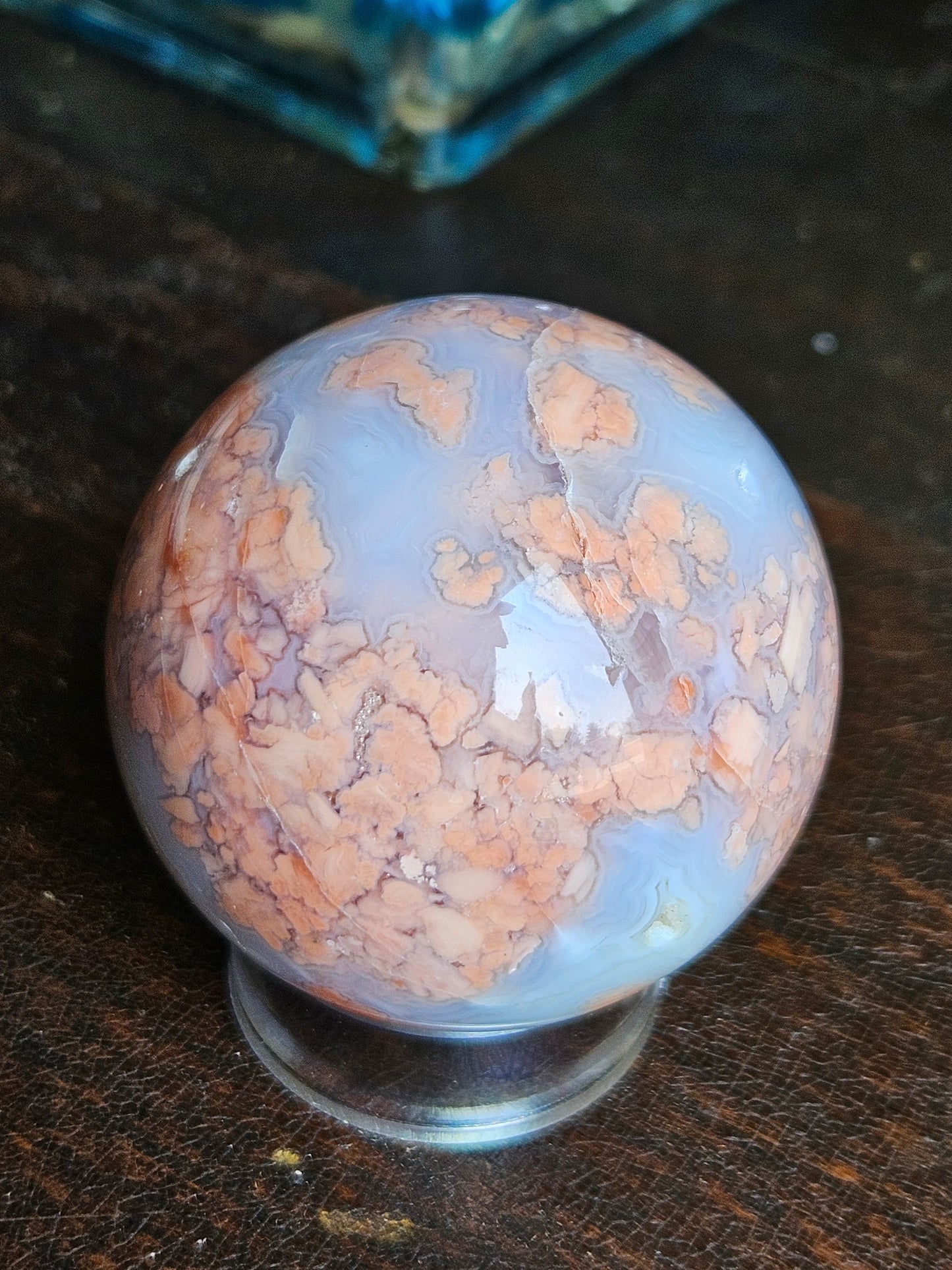 Pink Cotton Candy Agate Sphere A