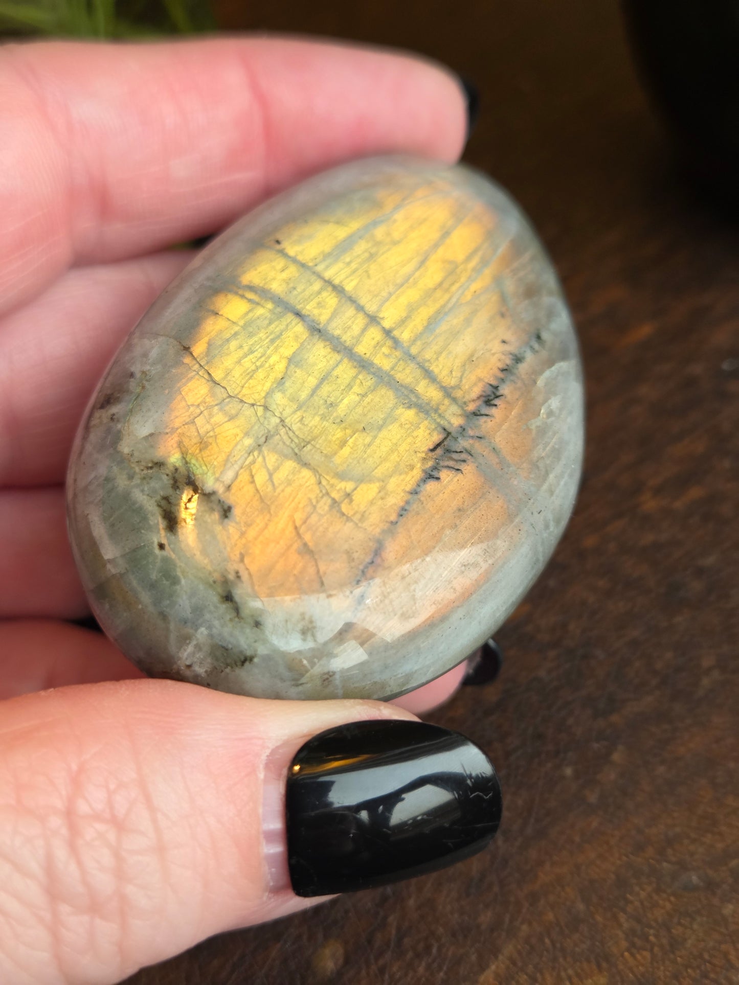 Labradorite Sunset Orange Gold Chartreuse C