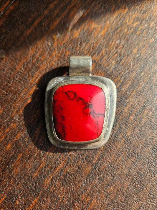 Vintage Red Coral 925 Made in Mexico
