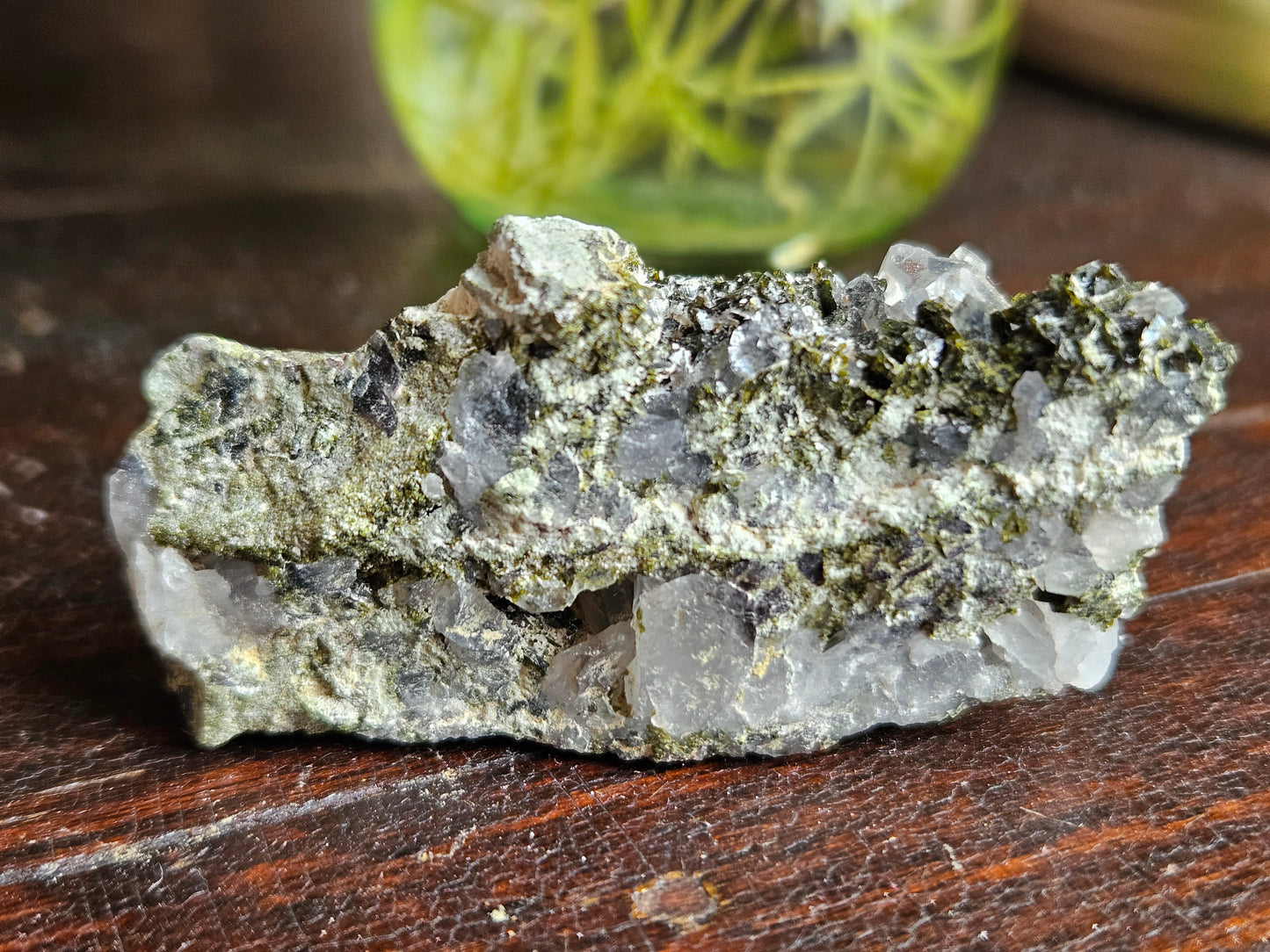 Epidote on Quartz