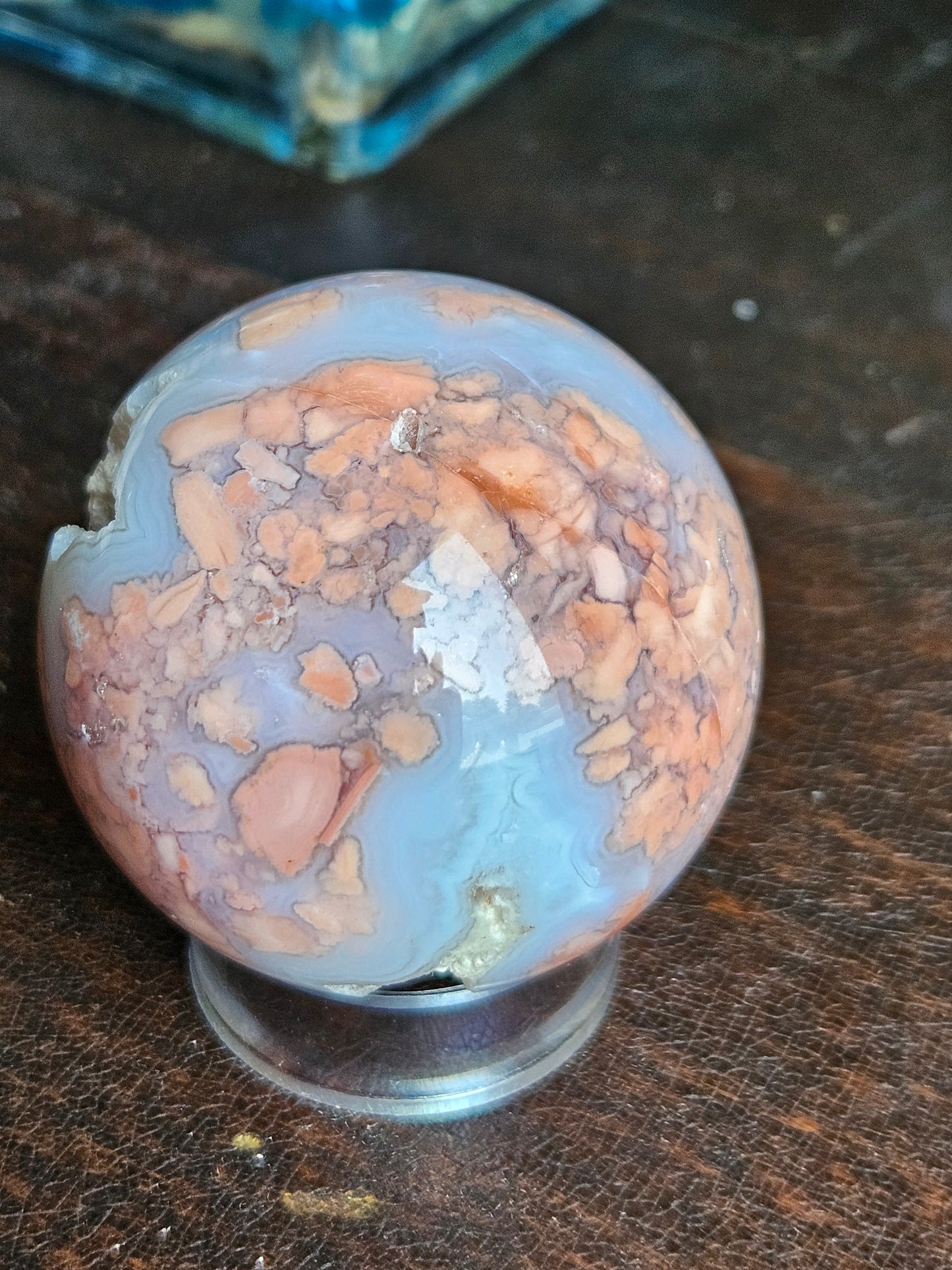 Pink Cotton Candy Agate Sphere A