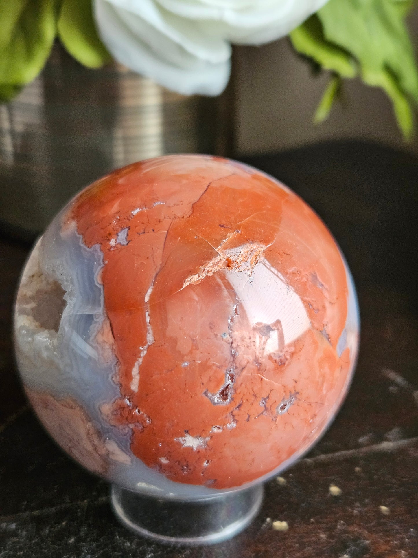 Pink Cotton Candy Agate Sphere C