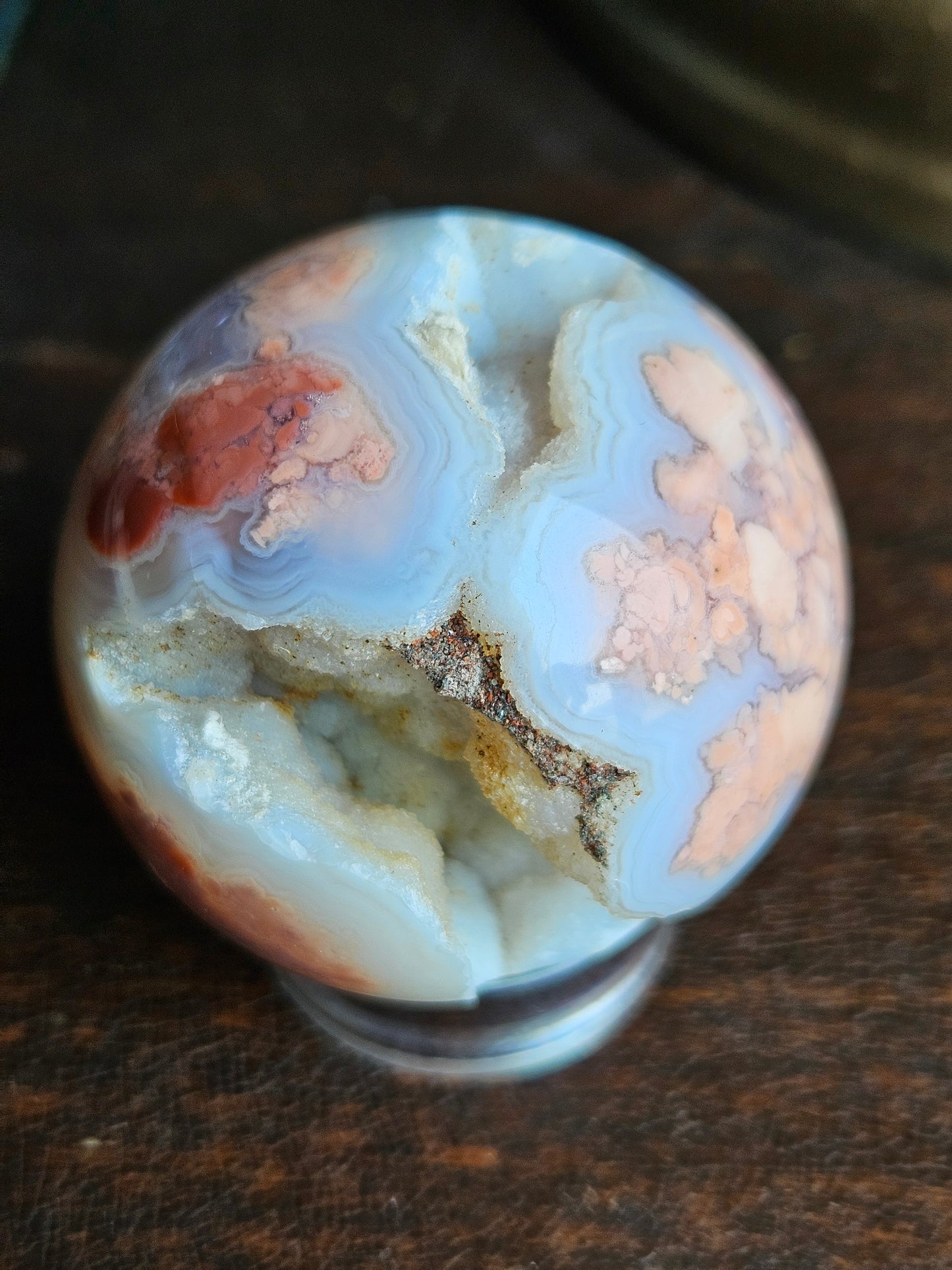 Pink Cotton Candy Agate Sphere A