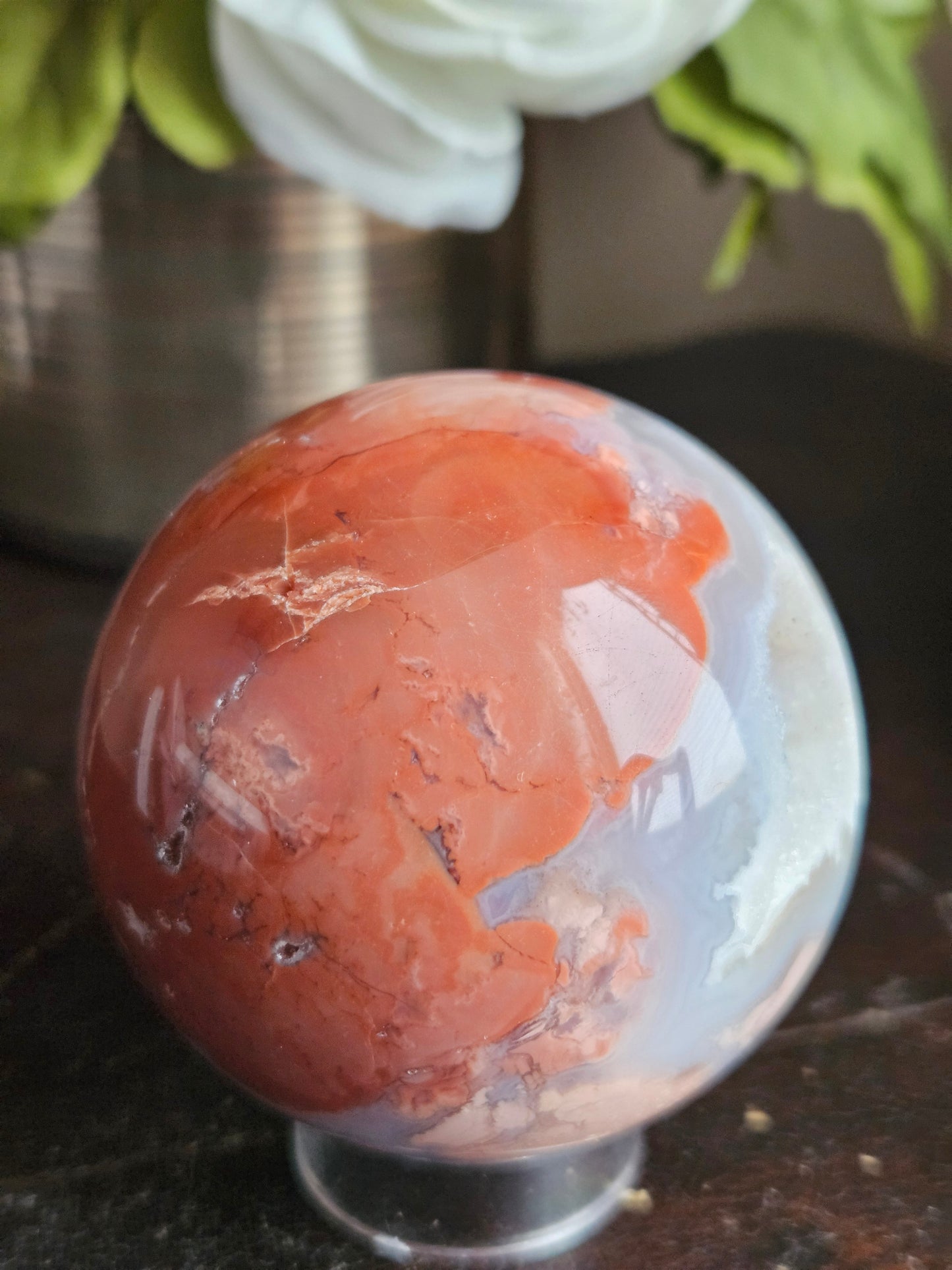 Pink Cotton Candy Agate Sphere C