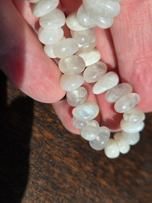 Bracelet, Rainbow Moonstone Chip