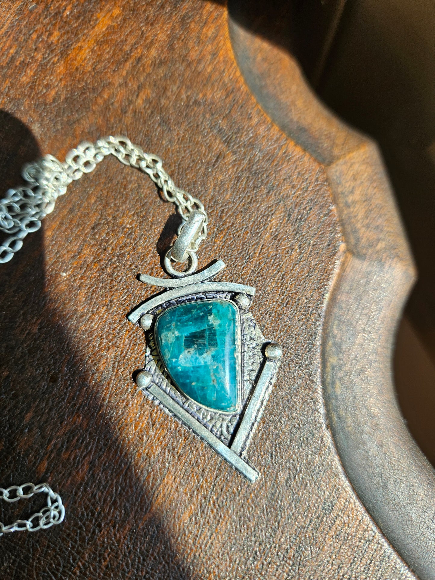 Blue Apatite Pendant