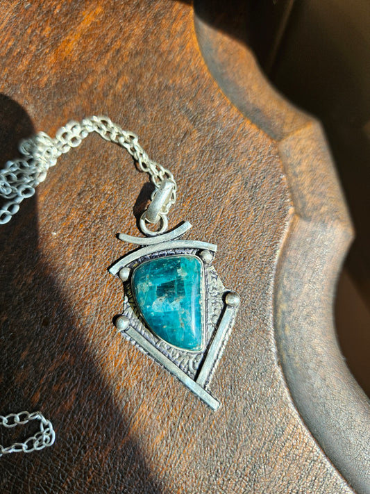 Blue Apatite Pendant