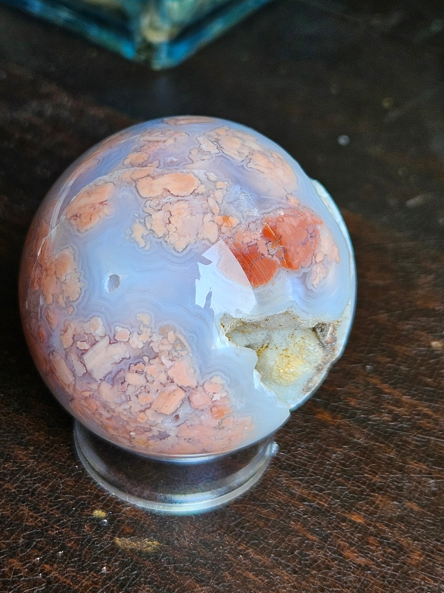 Pink Cotton Candy Agate Sphere A