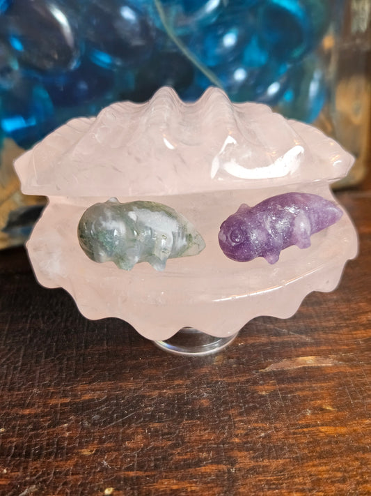 Rose Quartz Clam