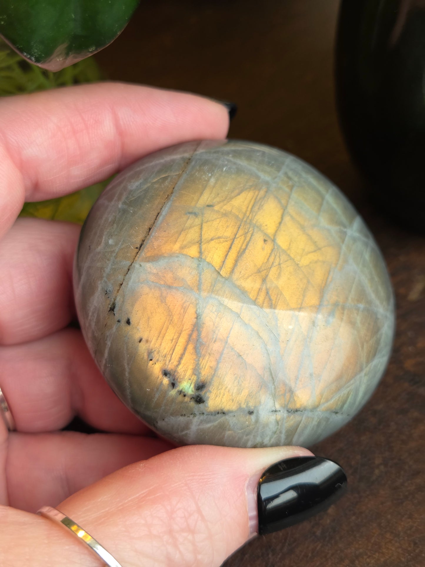 Labradorite Sunset Orange Gold Chartreuse B
