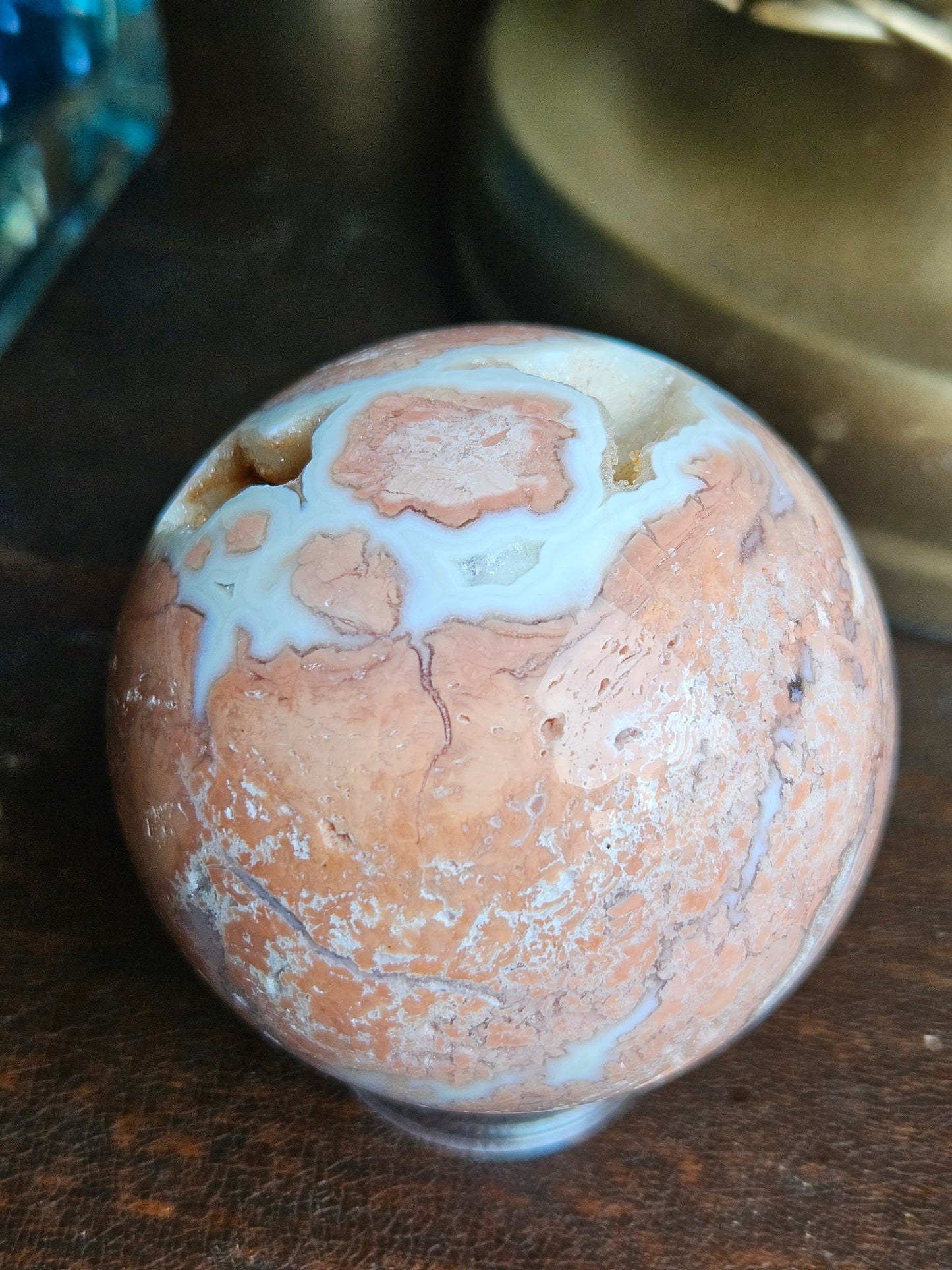 Pink Cotton Candy Agate Sphere B