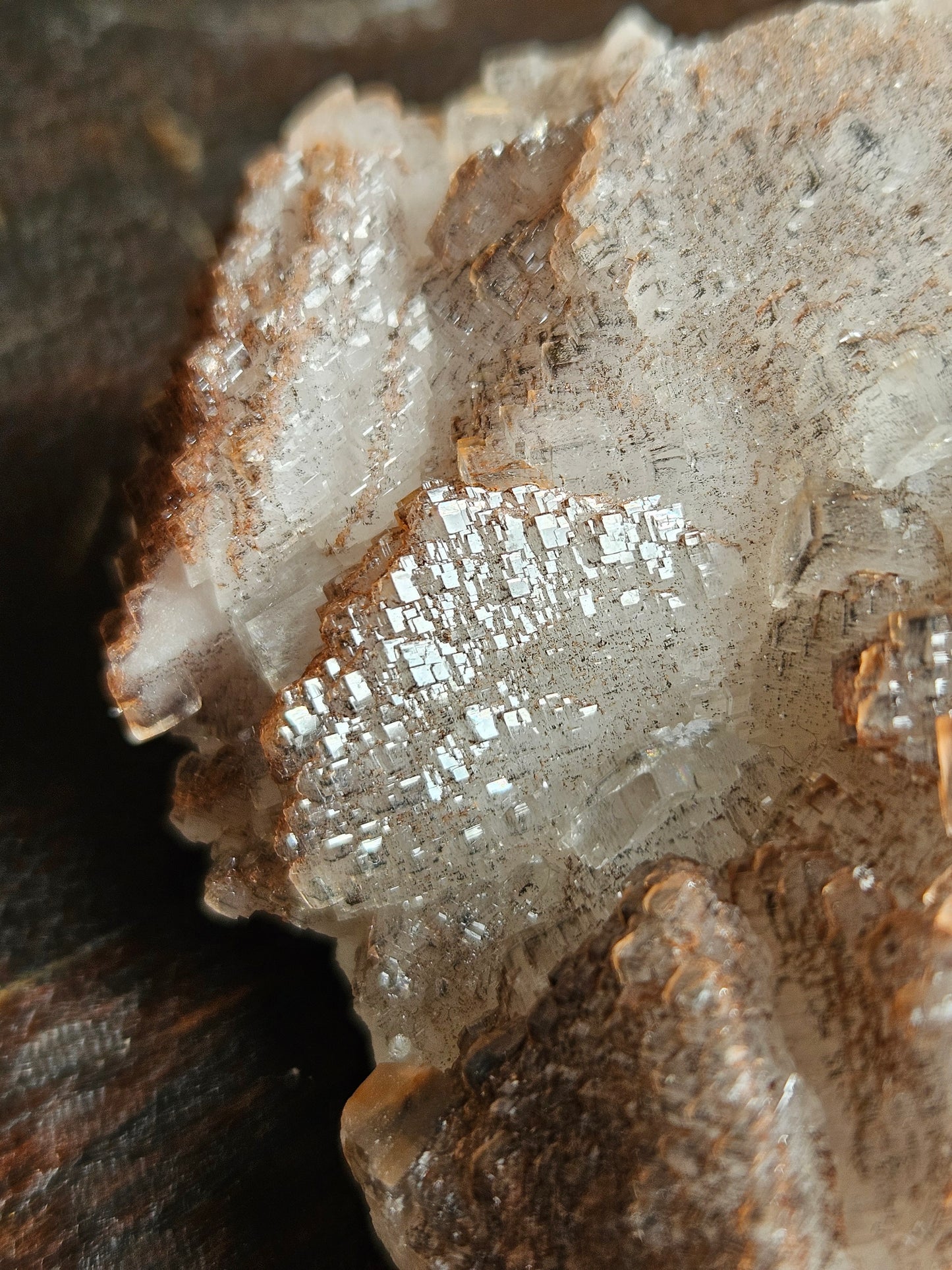 Calcite Cluster, Daye Locality — Iron Staining + Micro Pyrite — 11.9 oz