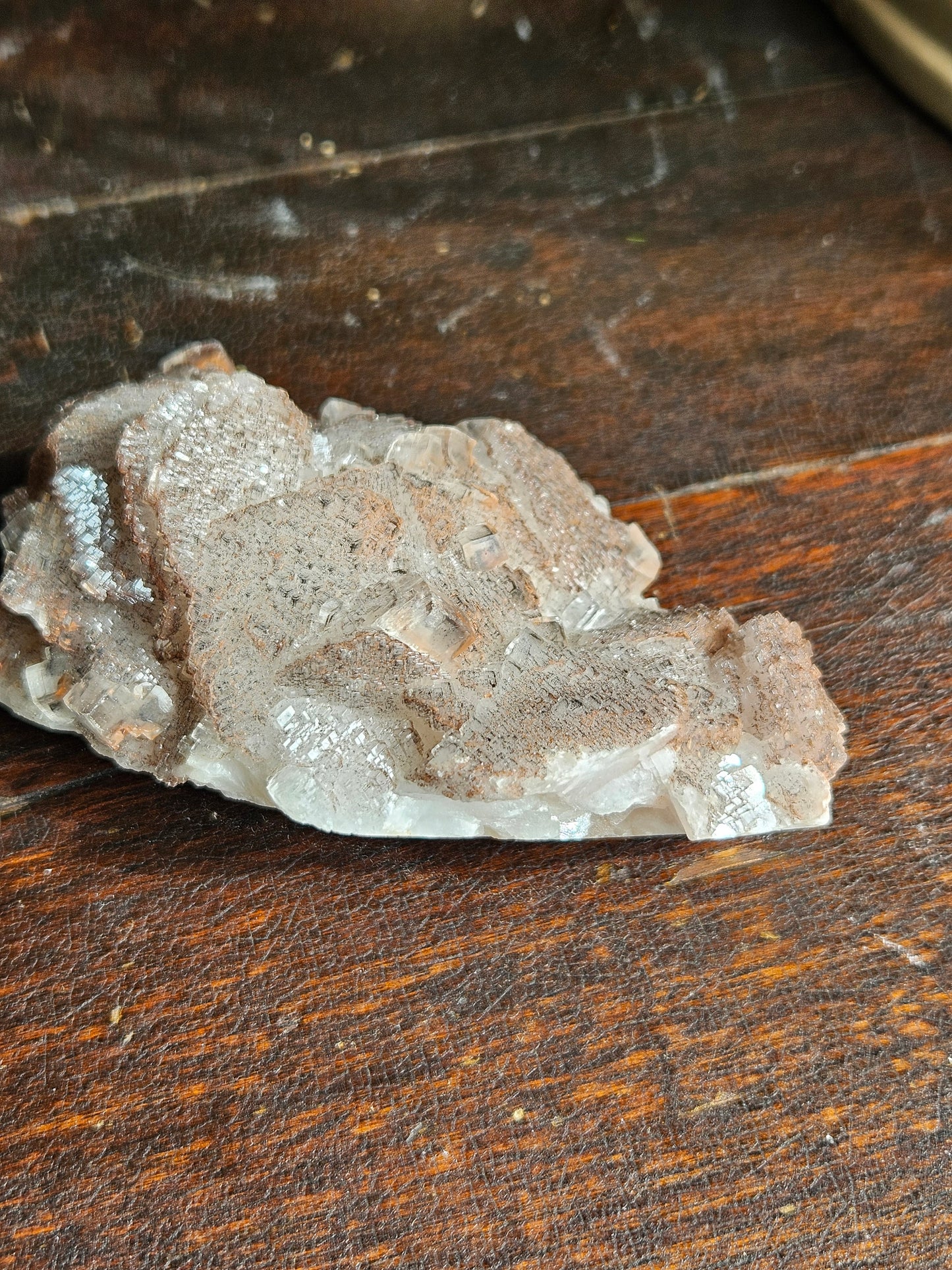 Calcite Cluster, Daye Locality — Iron Staining + Micro Pyrite — 11.9 oz