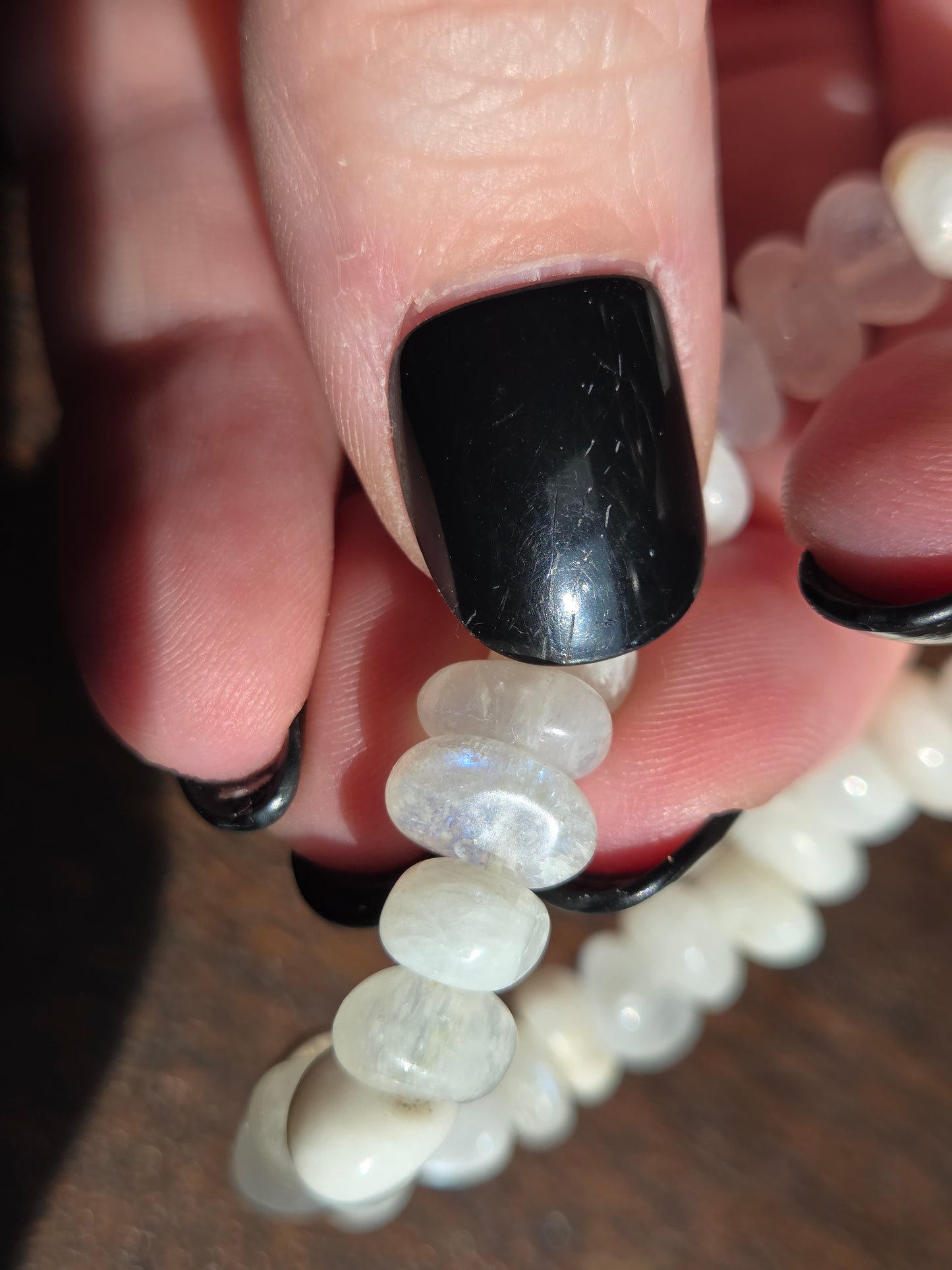 Bracelet, Rainbow Moonstone Chip