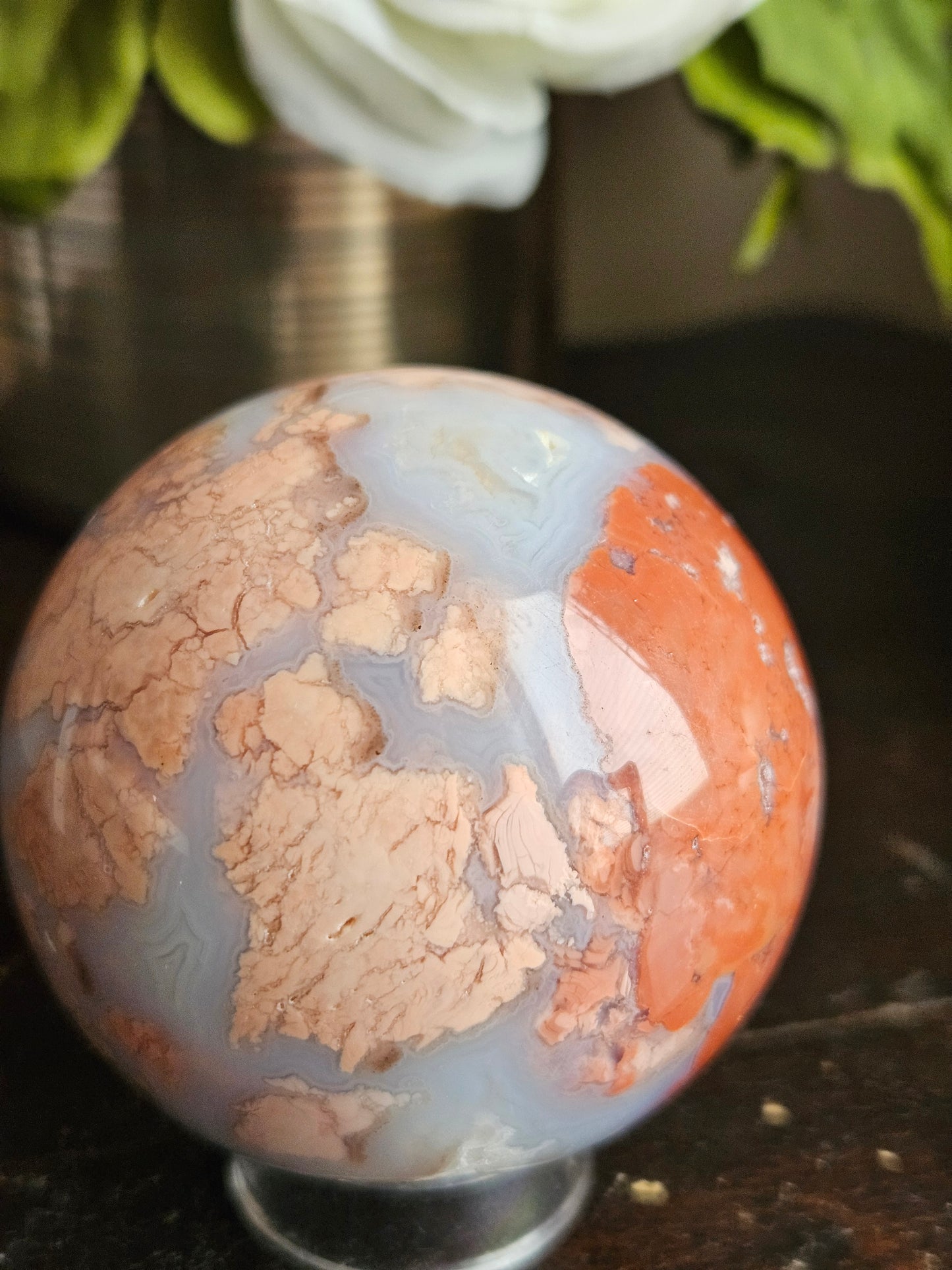 Pink Cotton Candy Agate Sphere C