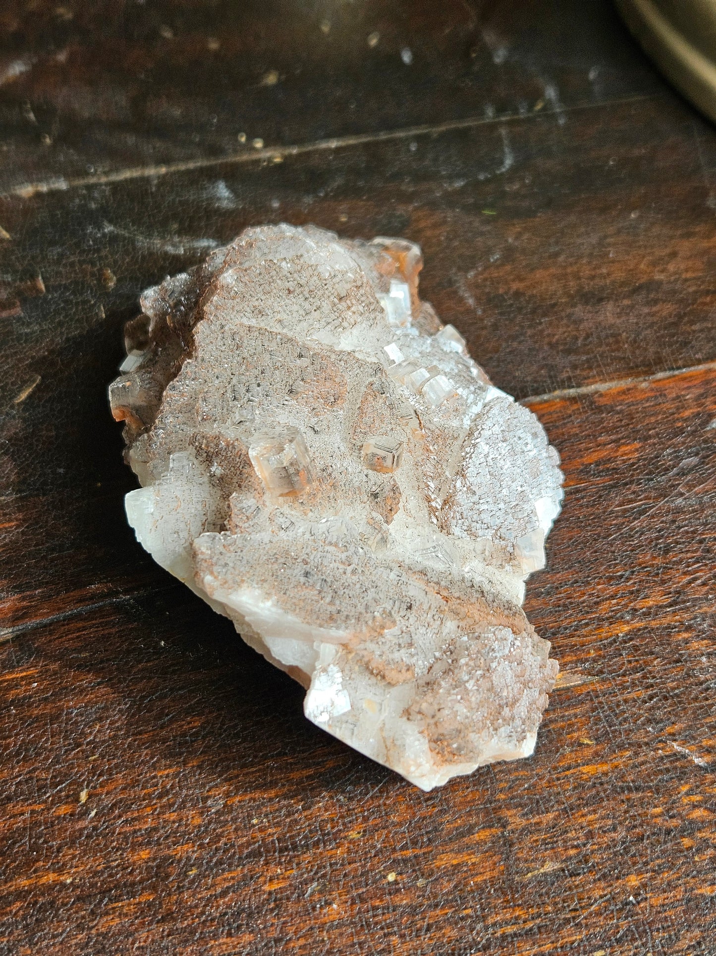 Calcite Cluster, Daye Locality — Iron Staining + Micro Pyrite — 11.9 oz