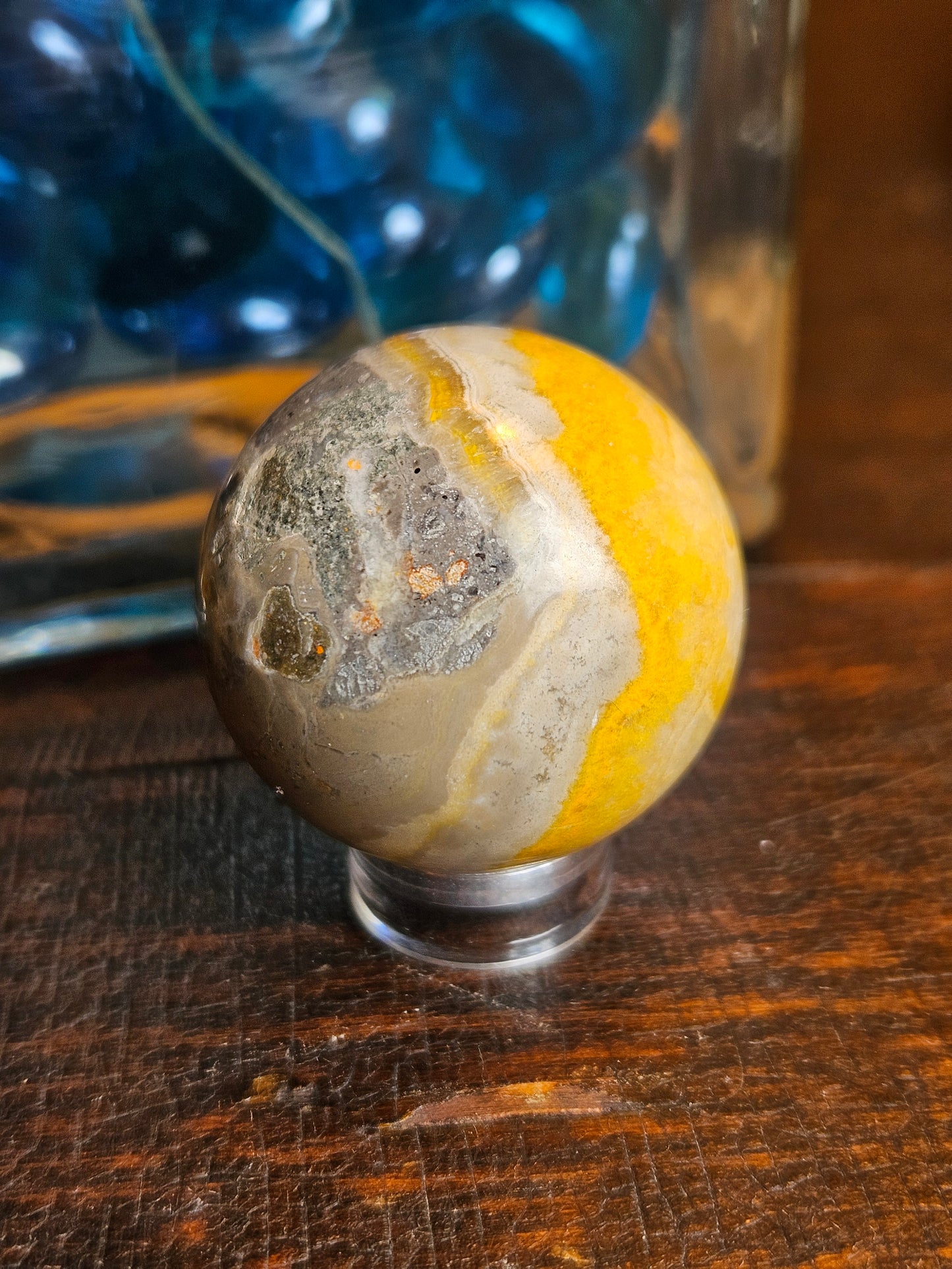 Bumble Bee Jasper Small Sphere
