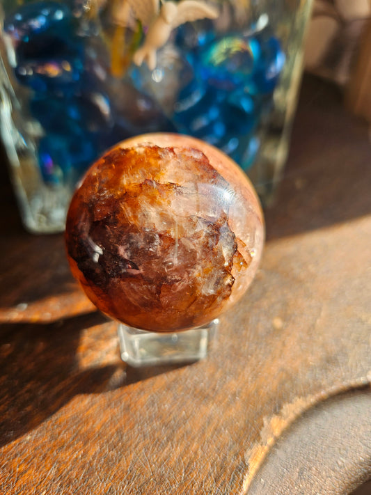 Golden Healer Fire Quartz Sphere A with Asterism