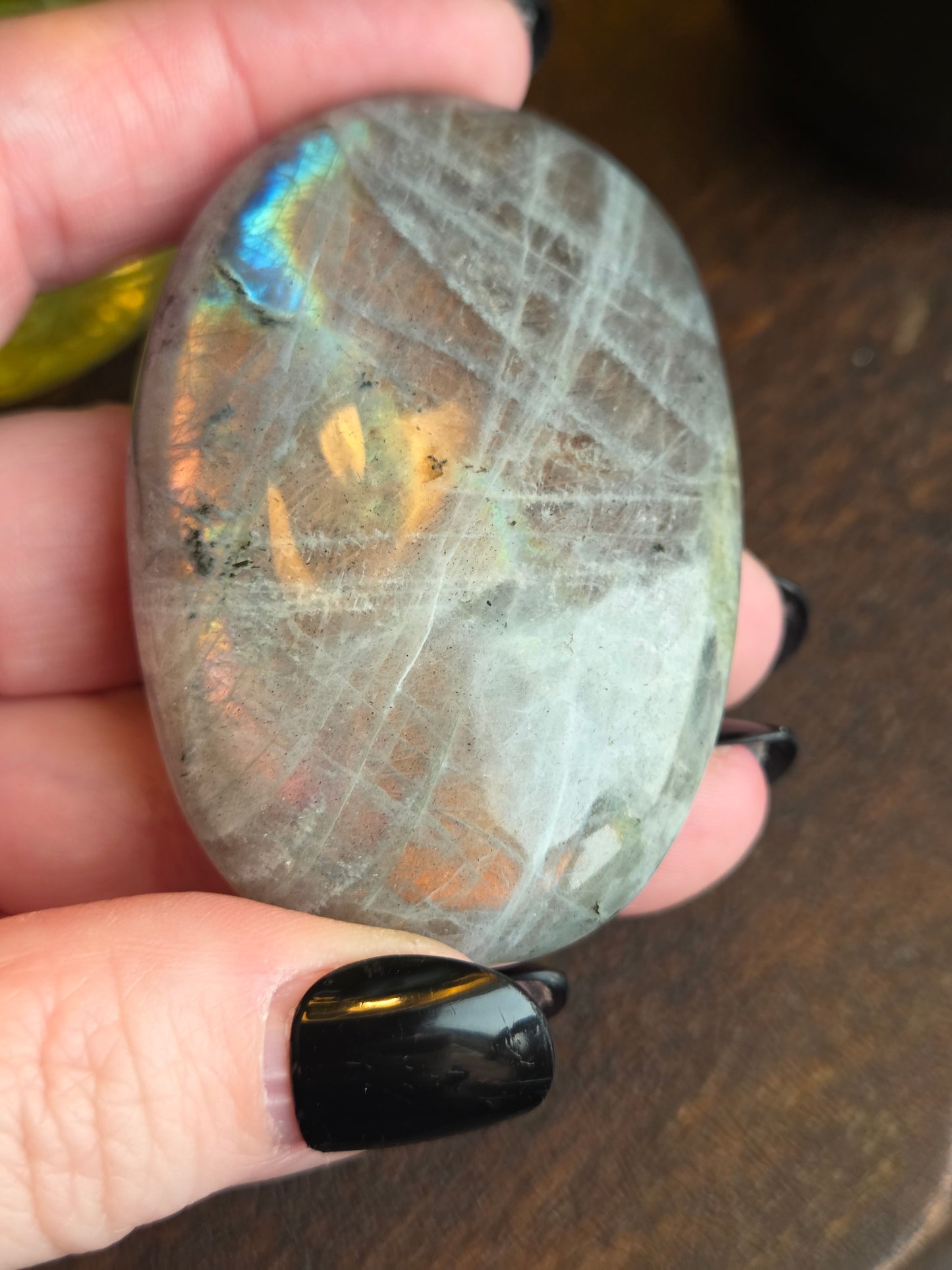 Labradorite Sunset Orange Oilslick D