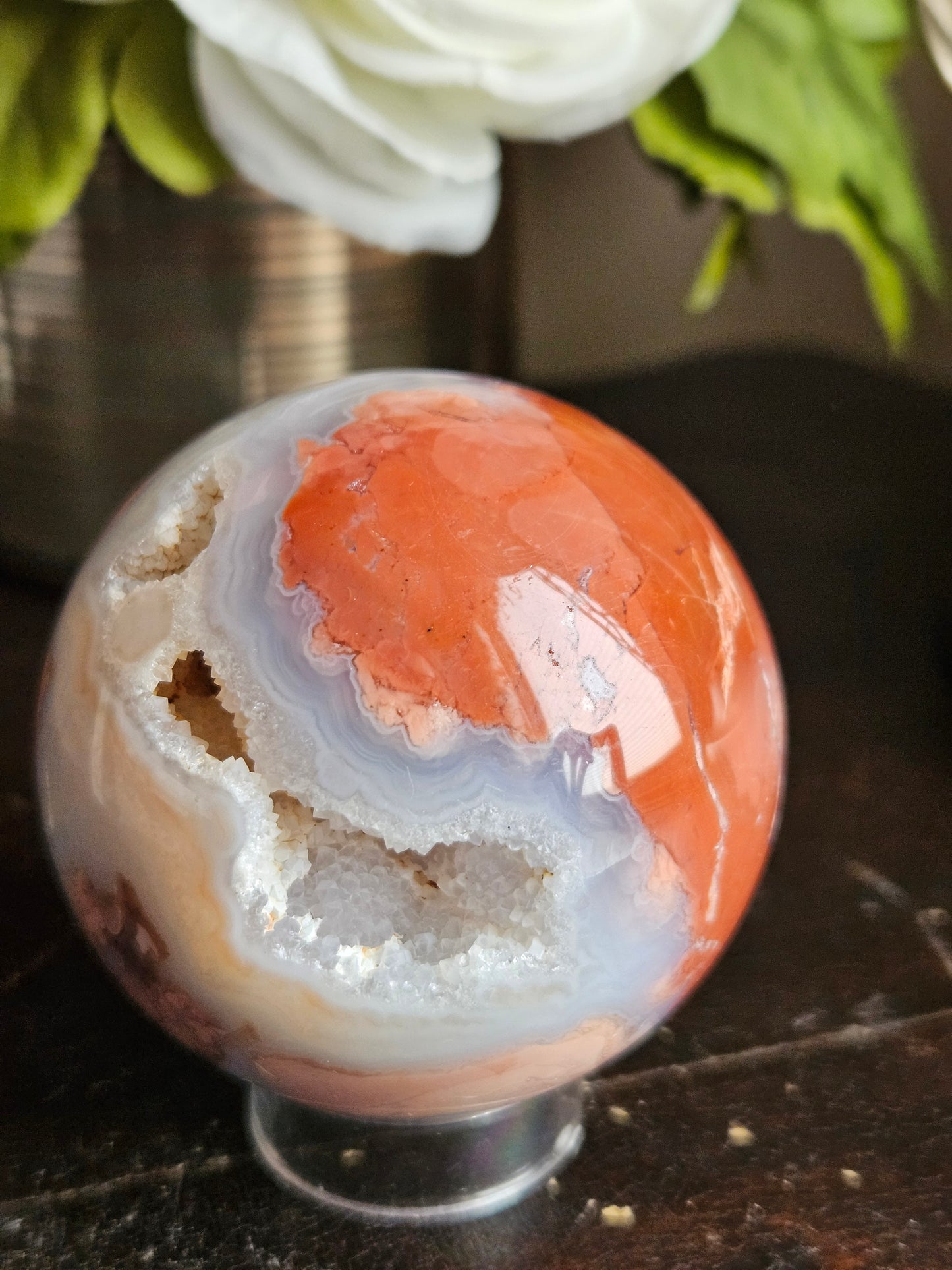 Pink Cotton Candy Agate Sphere C