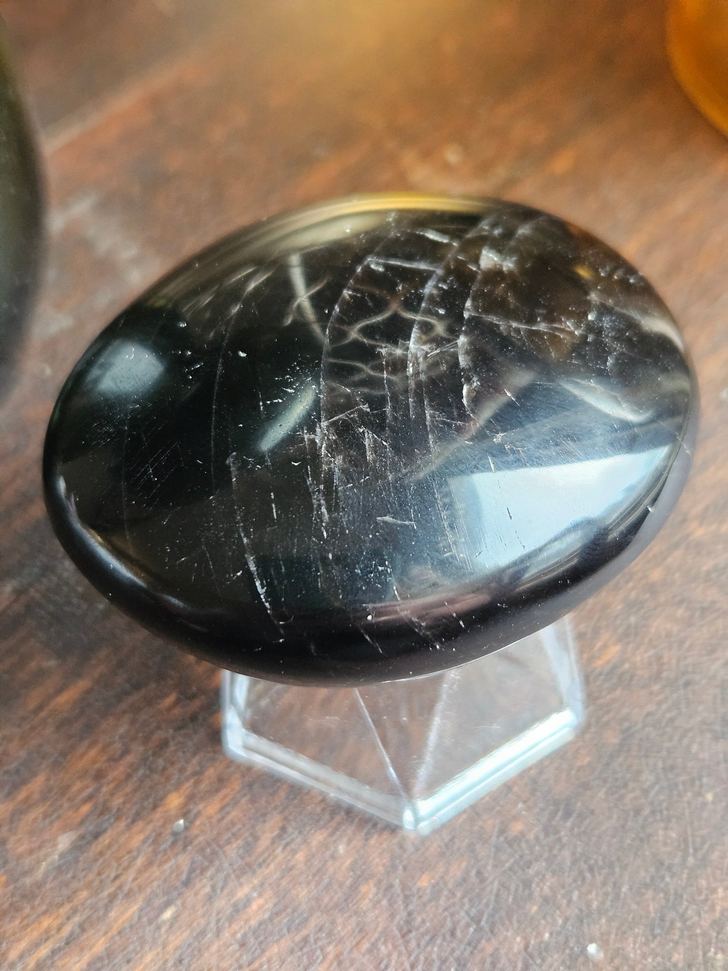 Silver Sheen Obsidian Palm