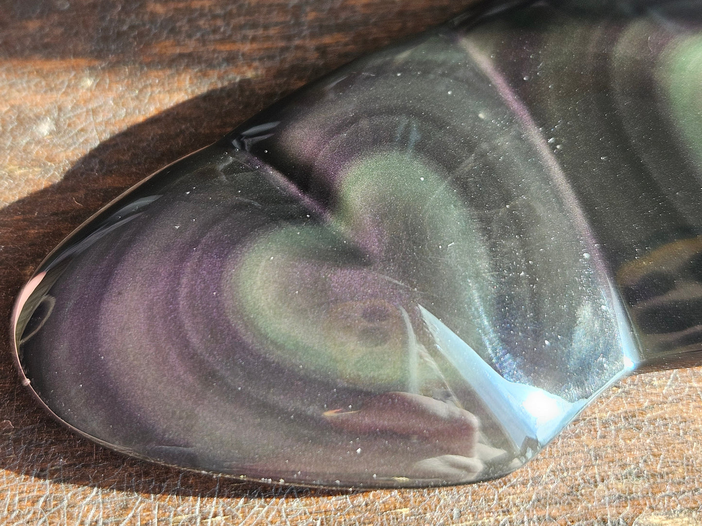 Obsidian Rainbow Double Heart
