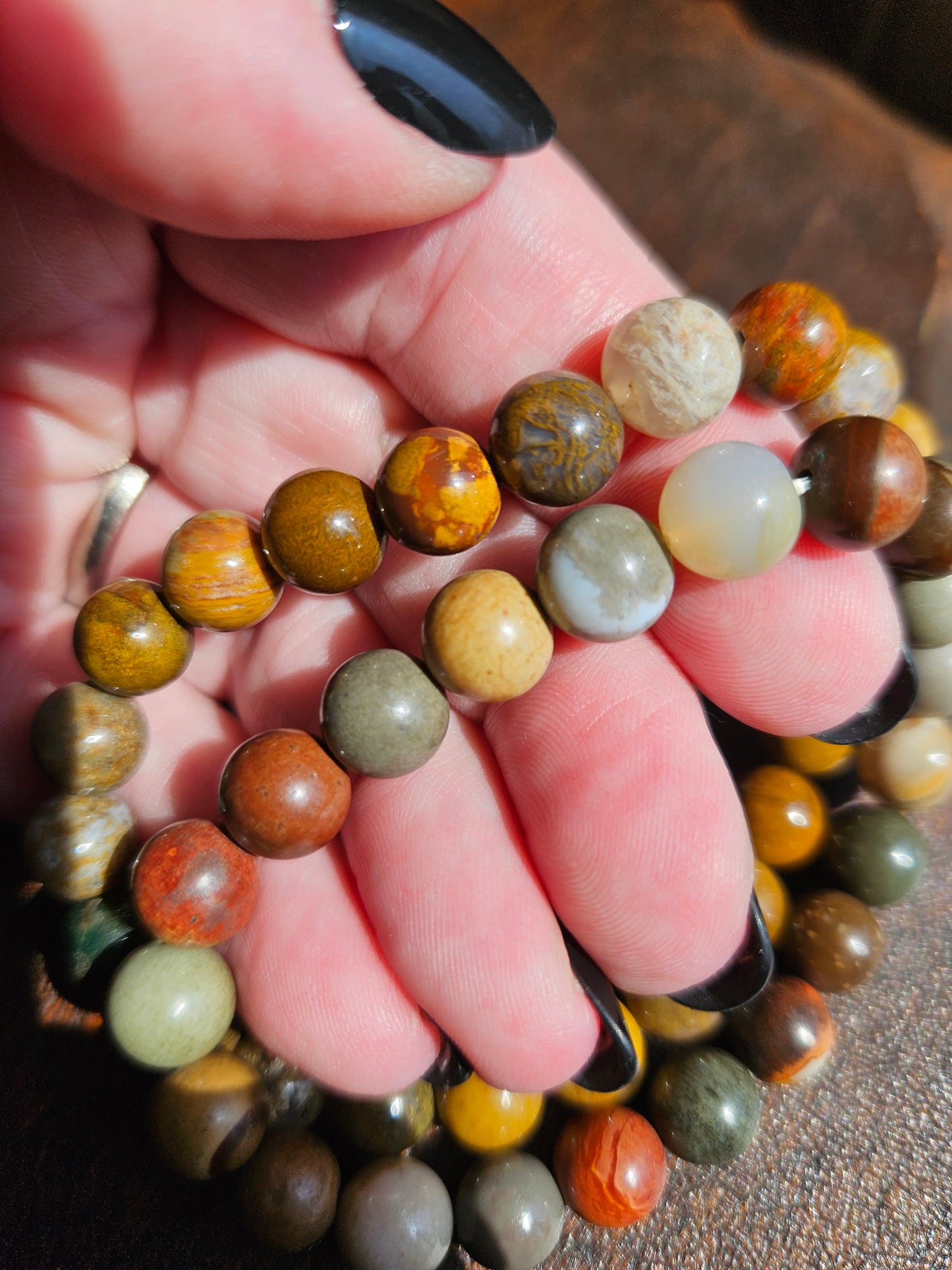 Bracelet, Mixed Jasper/Quartz