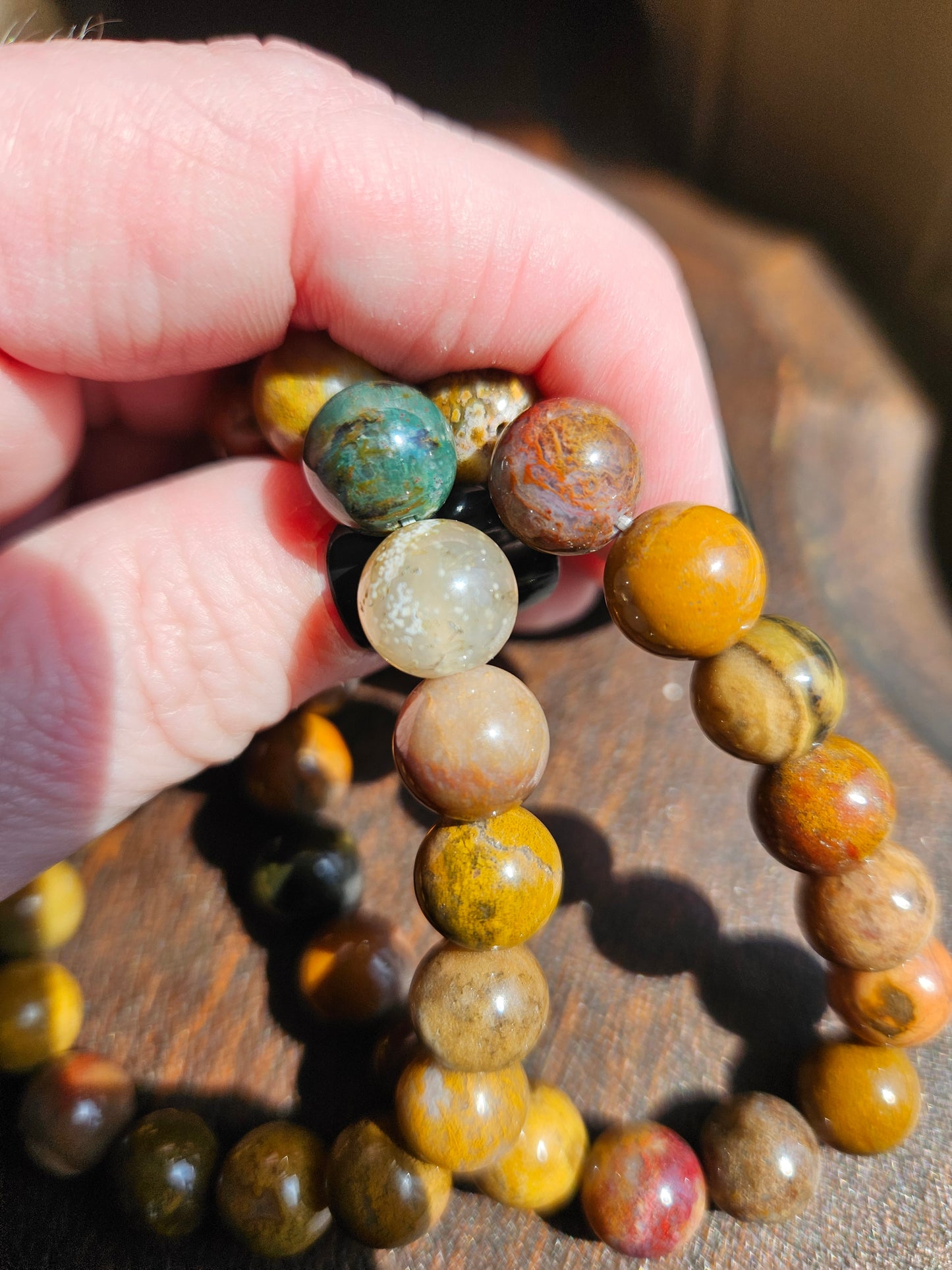 Bracelet, Mixed Jasper/Quartz
