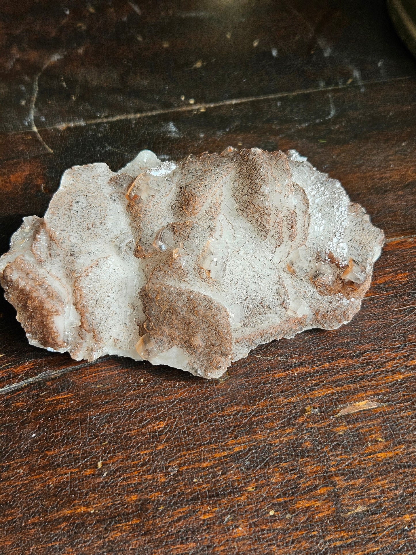Calcite Cluster, Daye Locality — Iron Staining + Micro Pyrite — 11.9 oz